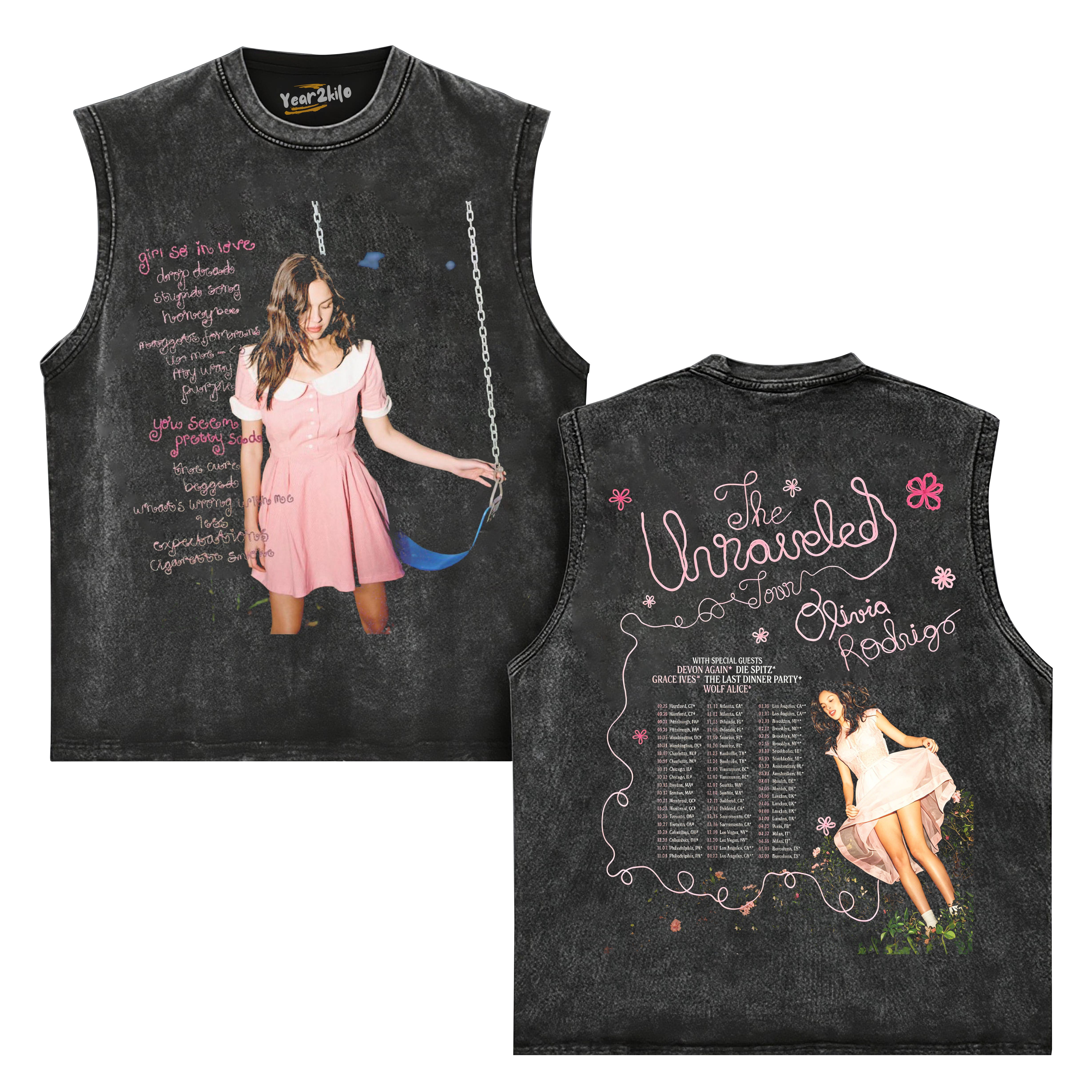 OLIVIA RODRIGO - THE UNRAVELED TOUR TANK TOP & TEE