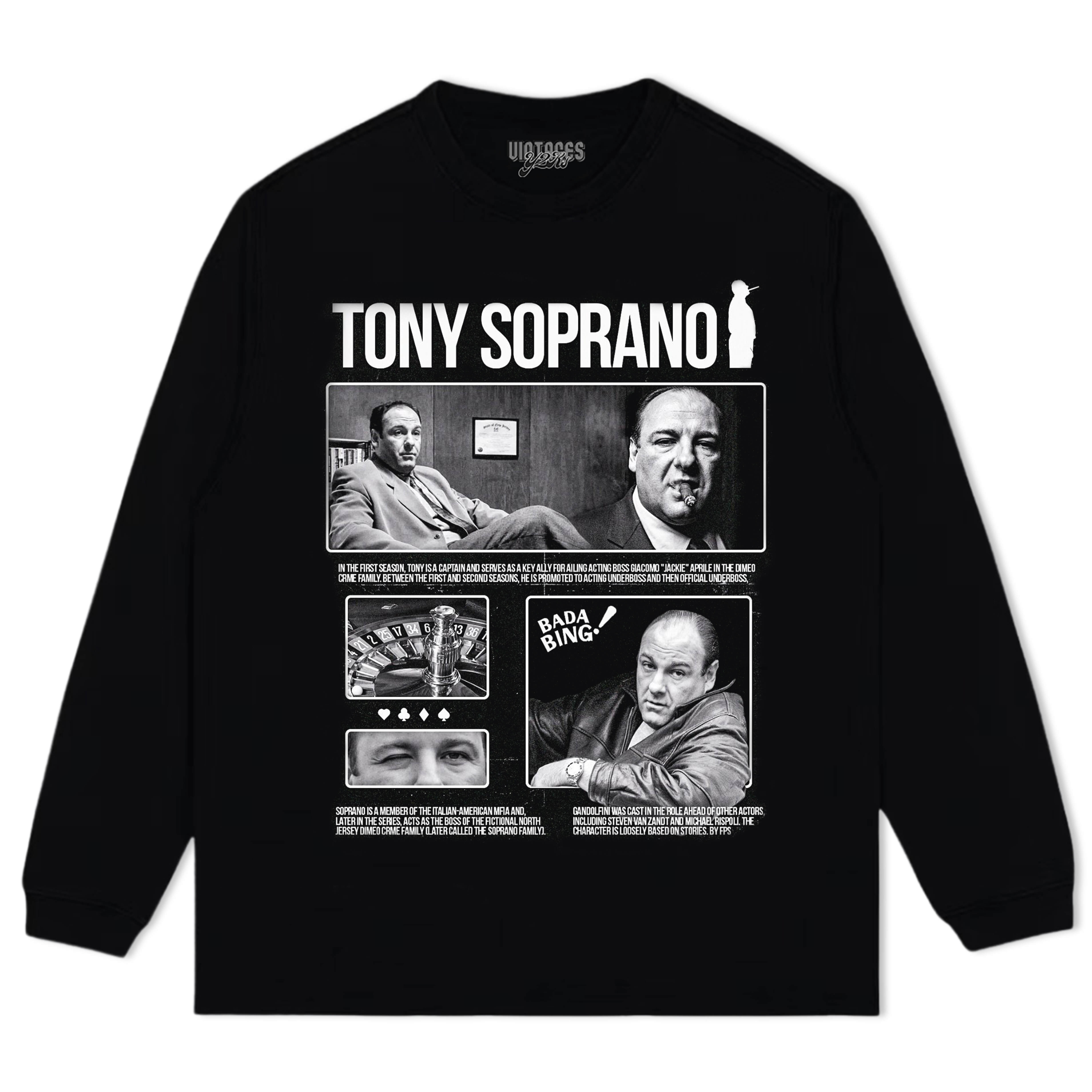 TONY SOPRANO FILM NOIR 5 LONG SLEEVES & HOODIES - Year2kilo