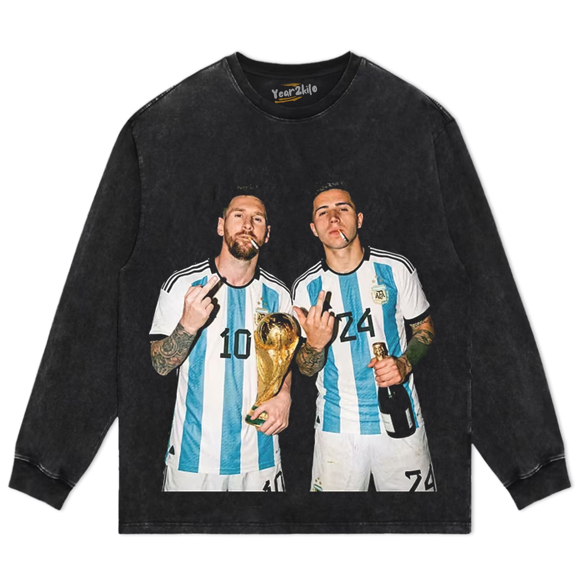 ARGENTINA MESSI ENZO FUNNY VINTAGE V2 TANK TOP & TEE & LONG SLEEVE & LAYERED LS & HOODIE