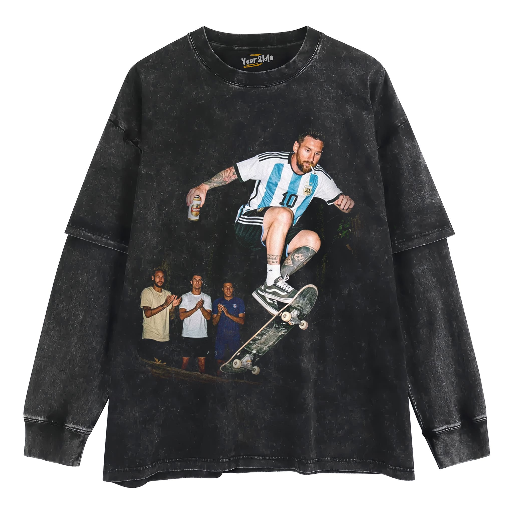 ARGENTINA MESSI FUNNY VINTAGE V2 TANK TOP & TEE & LONG SLEEVE & LAYERED LS & HOODIE