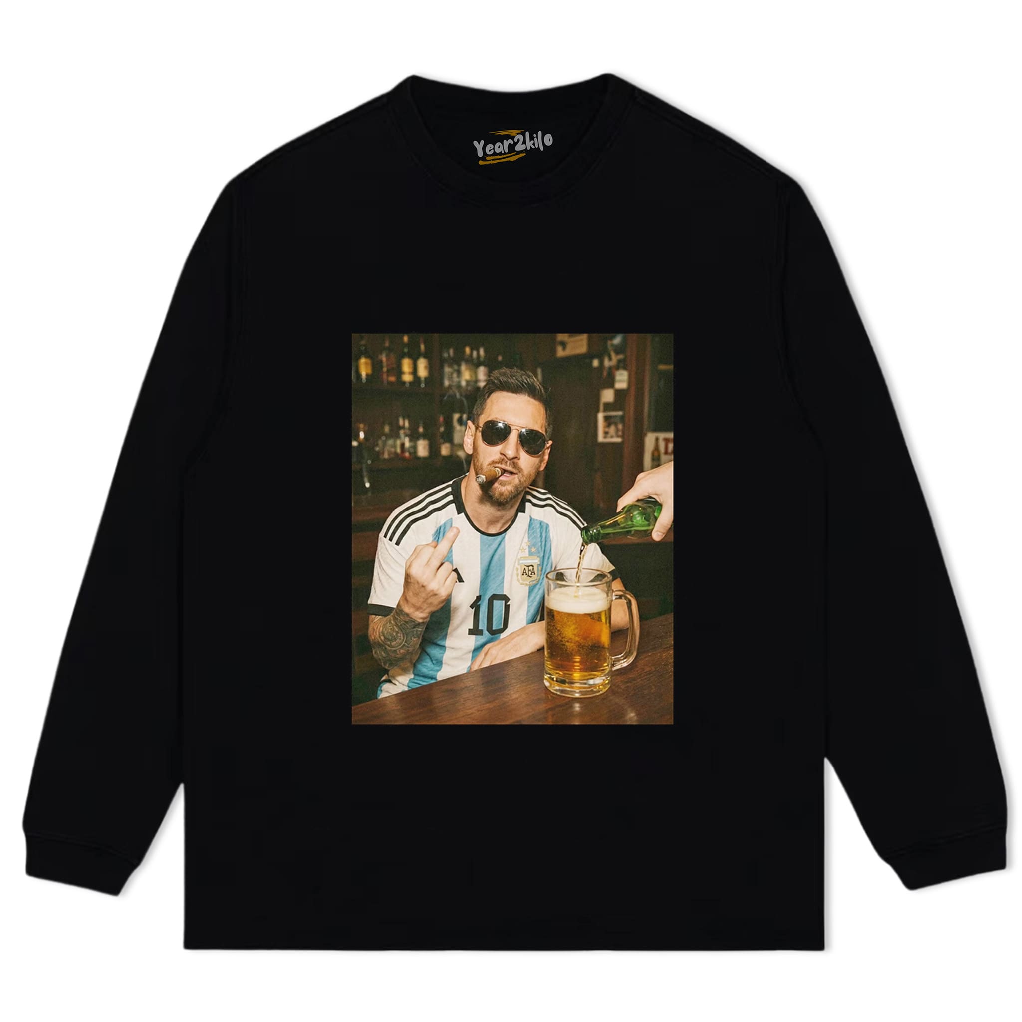ARGENTINA MESSI FUNNY VINTAGE V3 TANK TOP & TEE & LONG SLEEVE & LAYERED LS & HOODIE