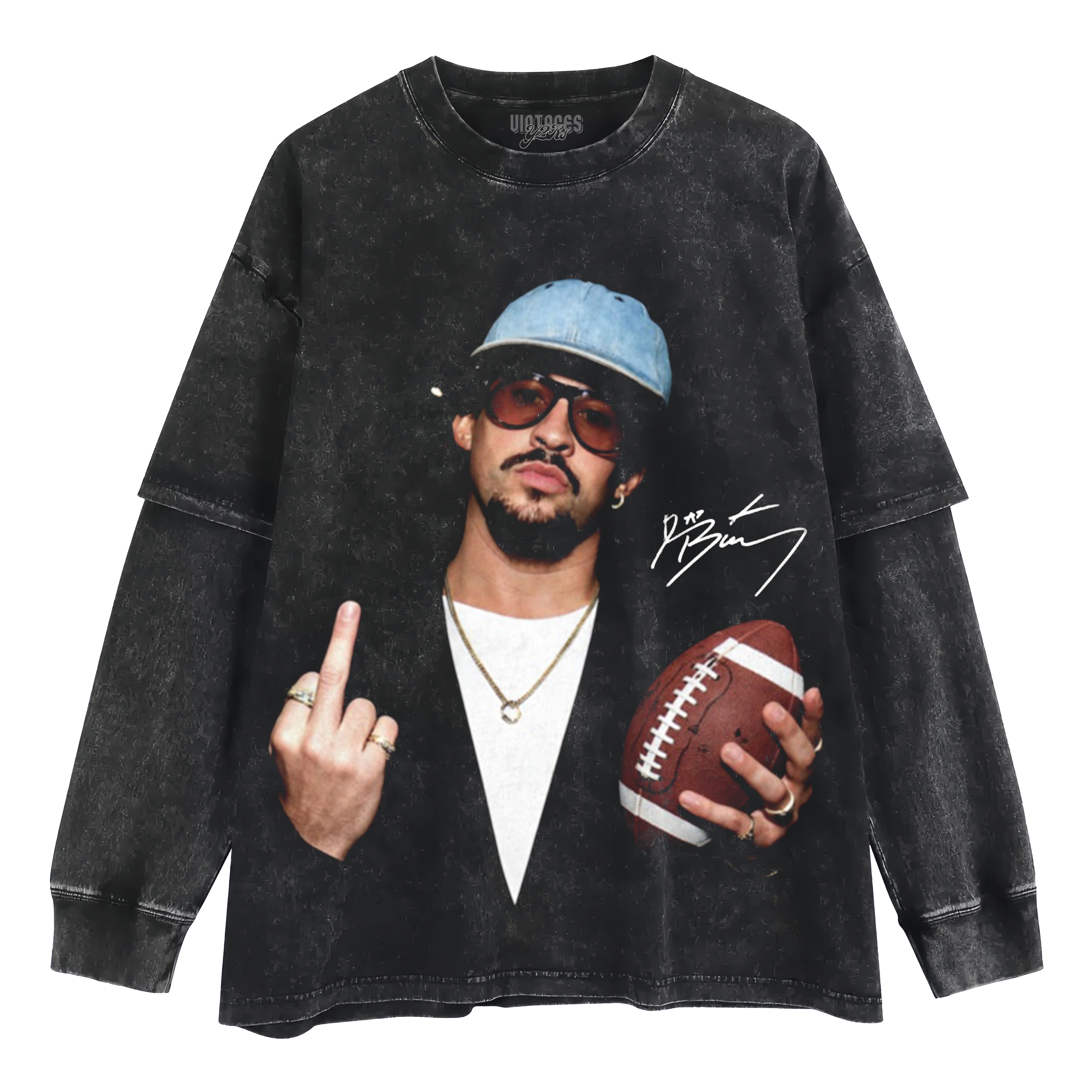 BAD BUNNY - MIDDLE-FINGER V3 LAYERED LONG SLEEVE