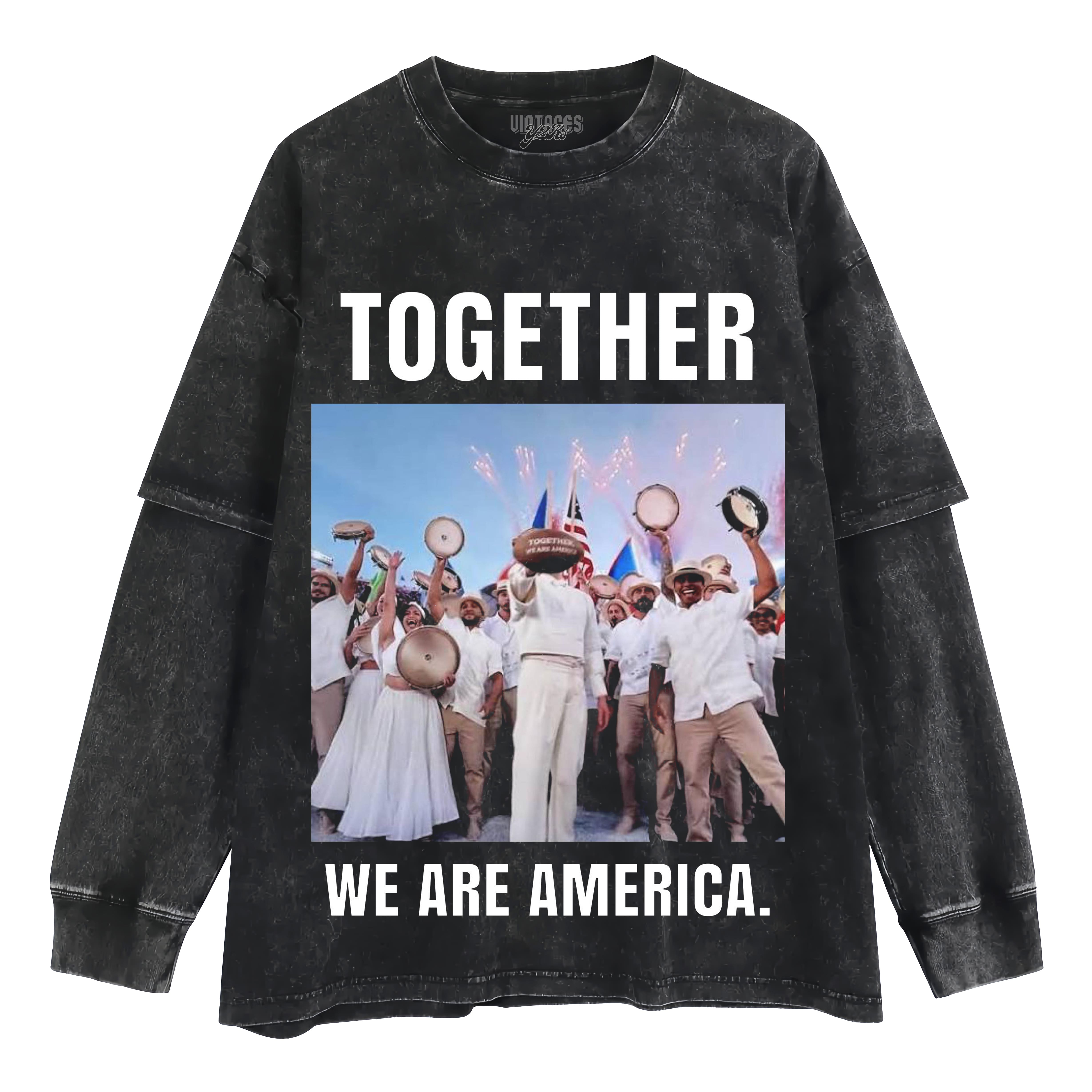 BAD BUNNY - WE ARE AMERICA V2 LAYERED LONG SLEEVE