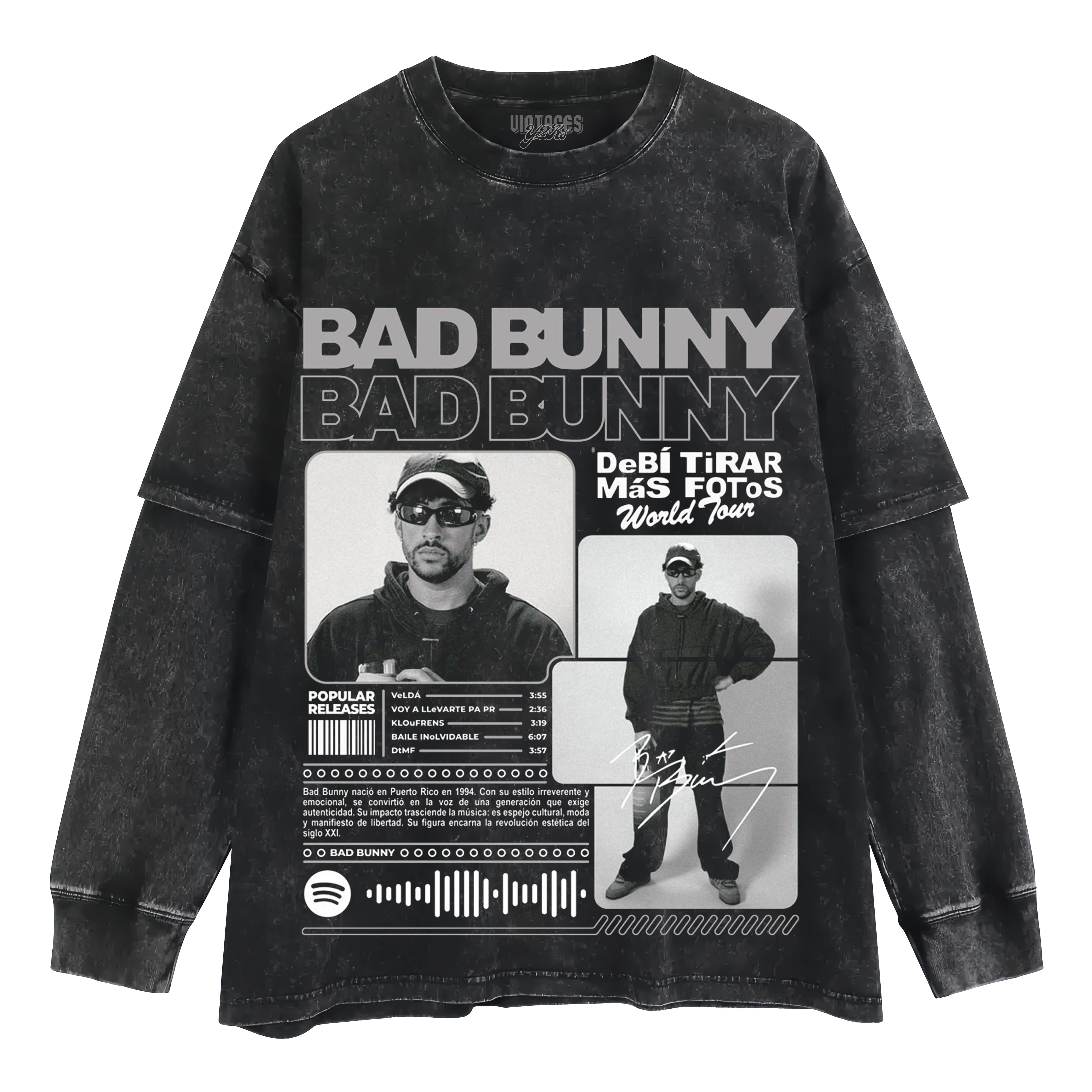 BAD BUNNY 2026 DISEÑO DIGITAL LAYERED LONG SLEEVE