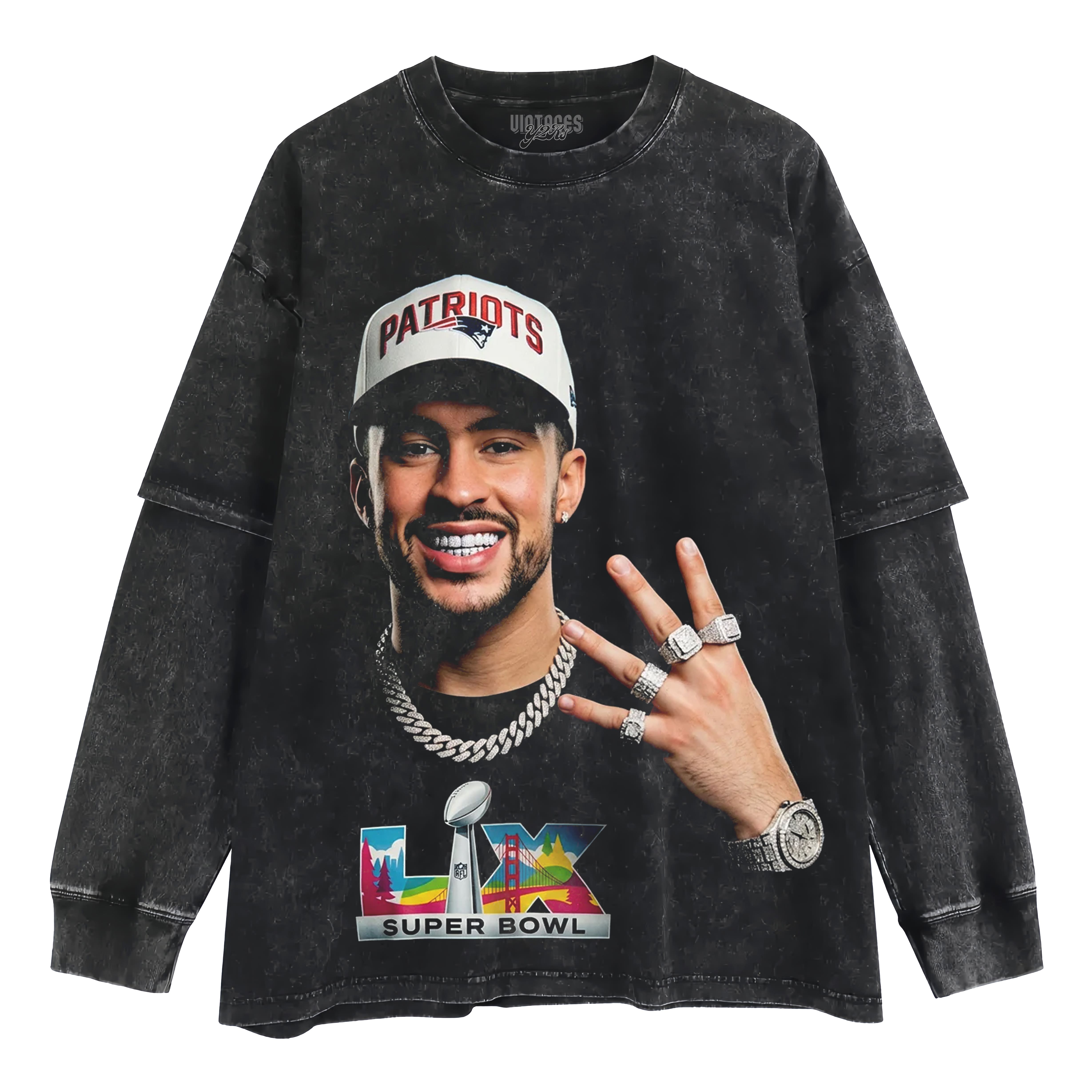 BAD BUNNY & SUPER BOWL 2026 LAYERED LONG SLEEVE