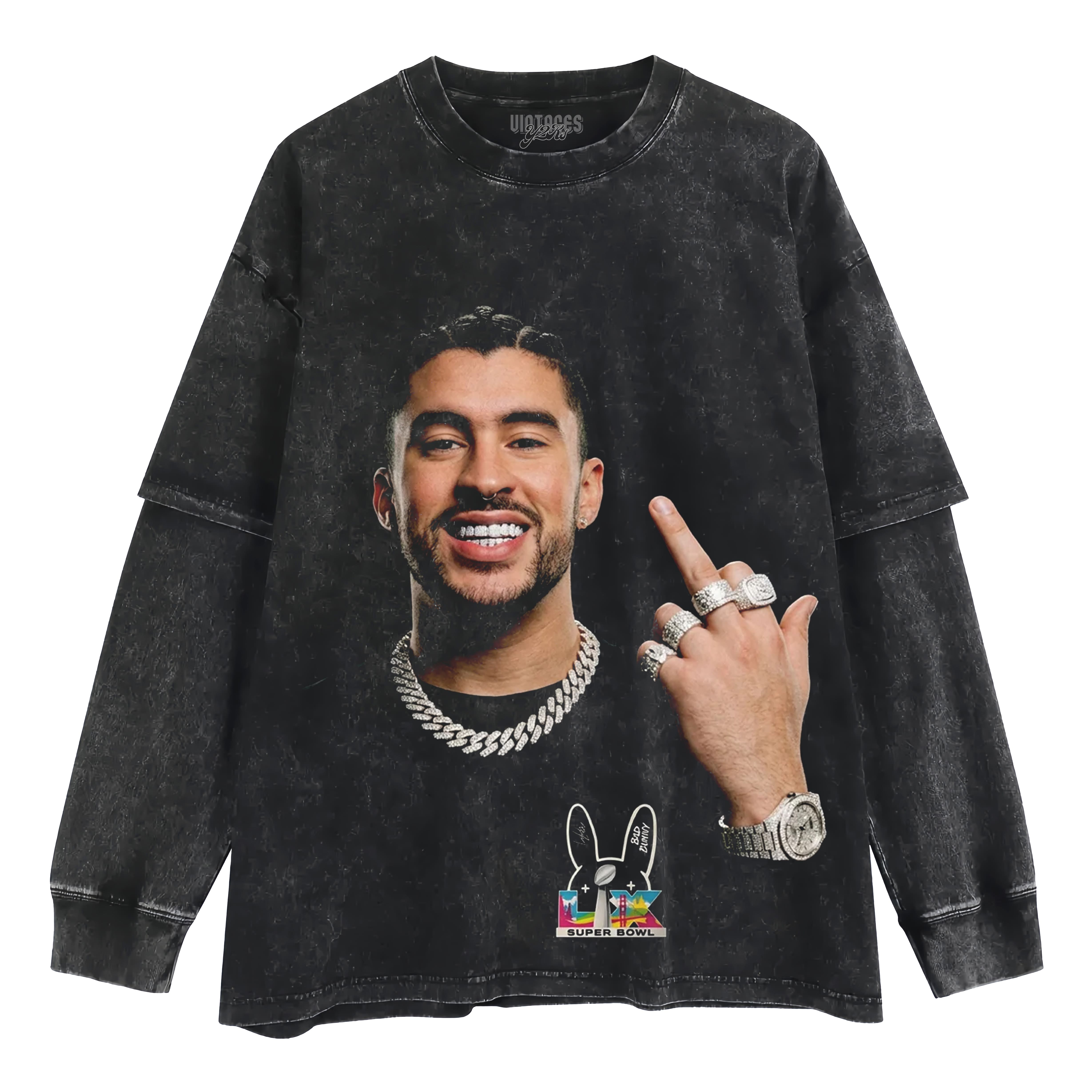 BAD BUNNY & SUPER BOWL 2026 V2 LAYERED LONG SLEEVE