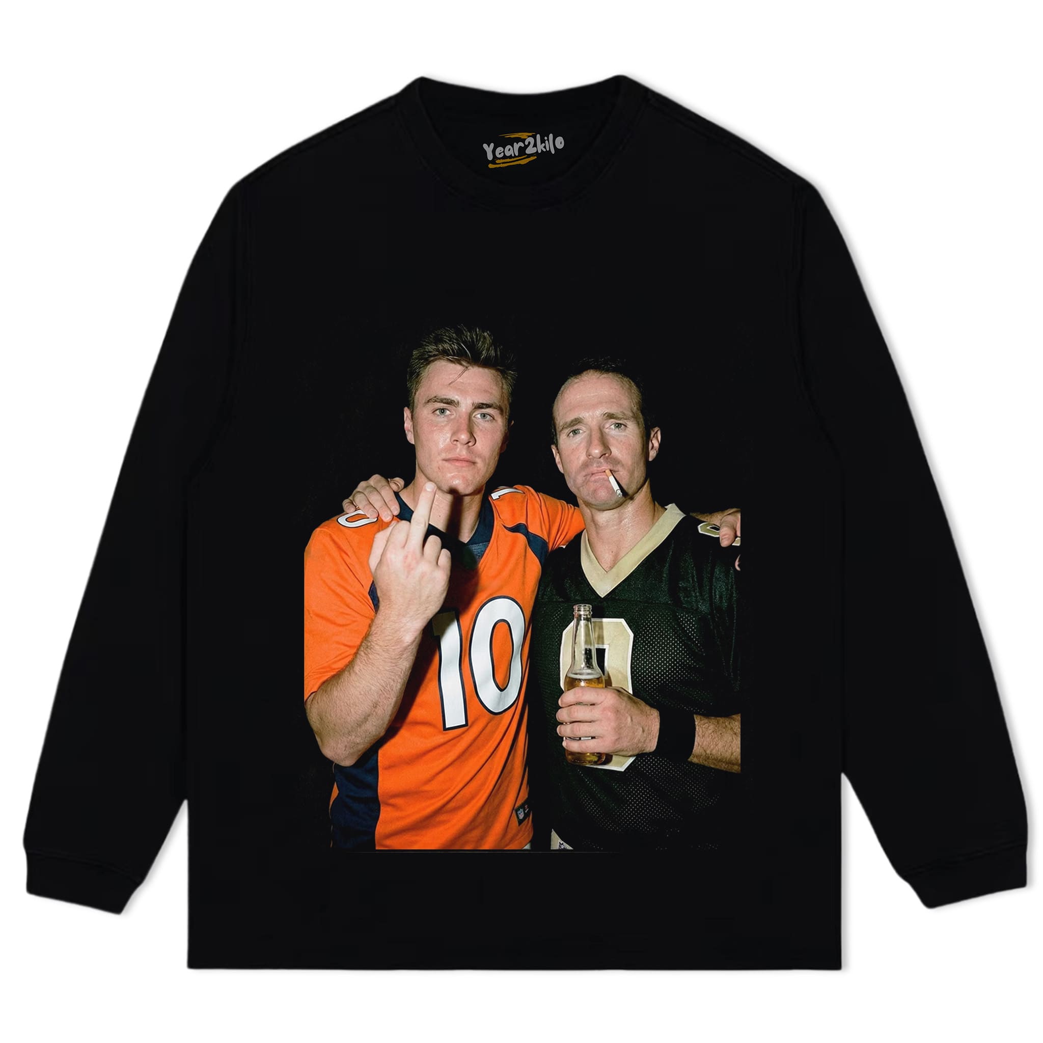 BO NIX & DREW BREES FOOTBALL TANK TOP & TEE & LONG SLEEVE & LAYERED LS & HOODIE
