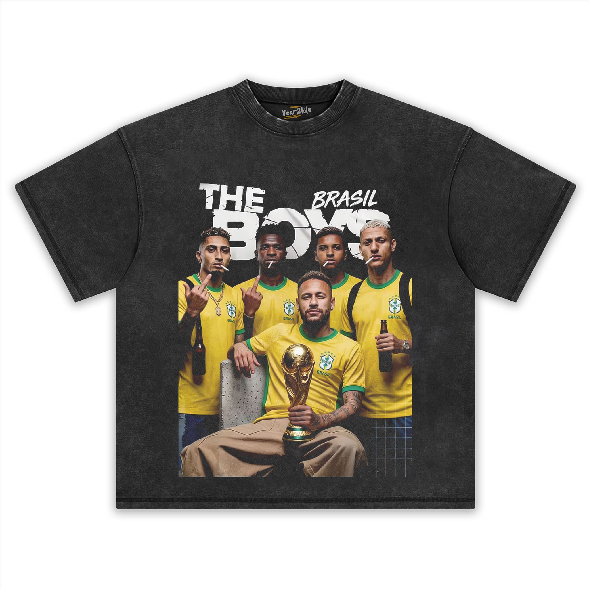 BRASIL THE BOYS FOOTBALL PRINT TANK TOP & TEE & LONG SLEEVE & LAYERED LS & HOODIE