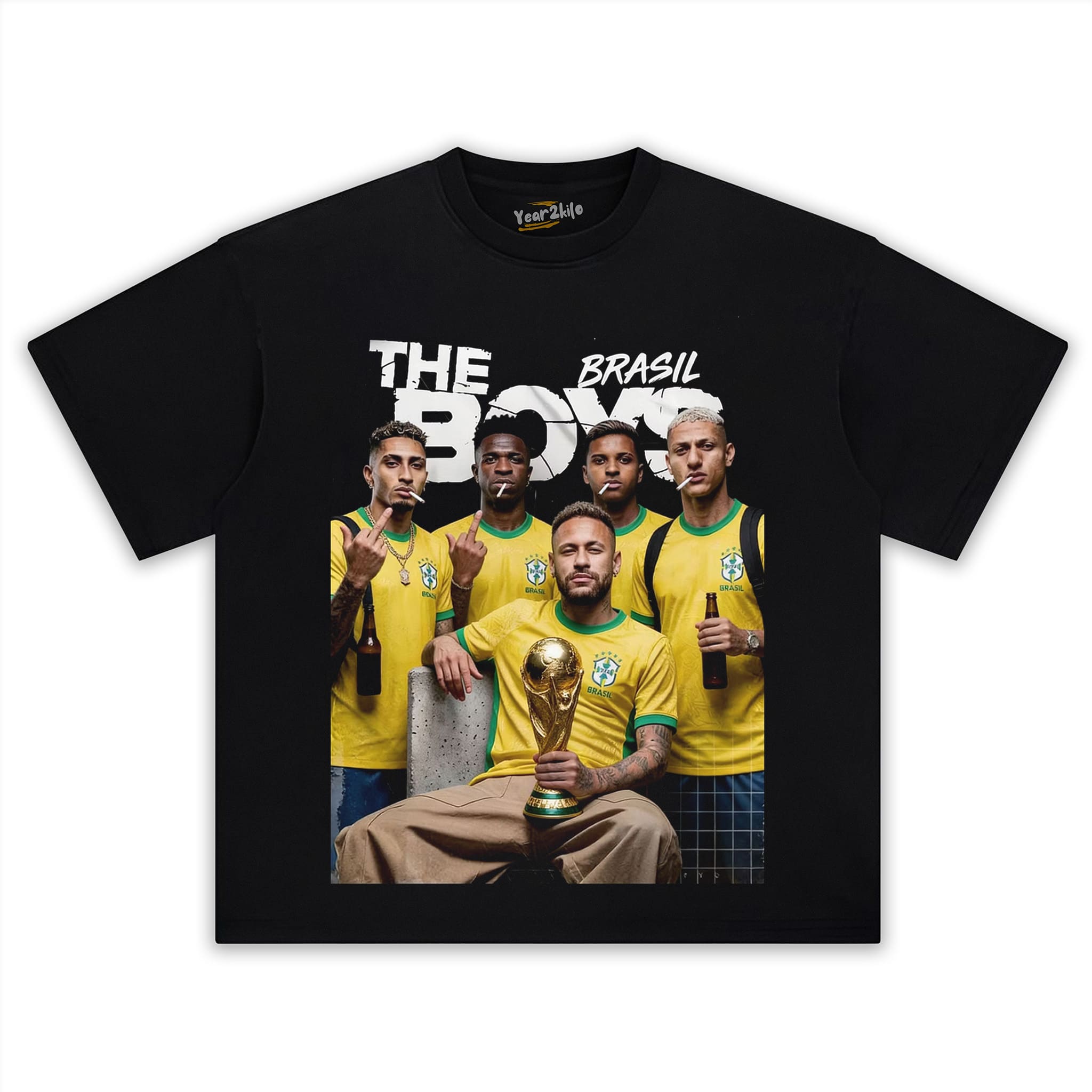 BRASIL THE BOYS FOOTBALL PRINT TANK TOP & TEE & LONG SLEEVE & LAYERED LS & HOODIE