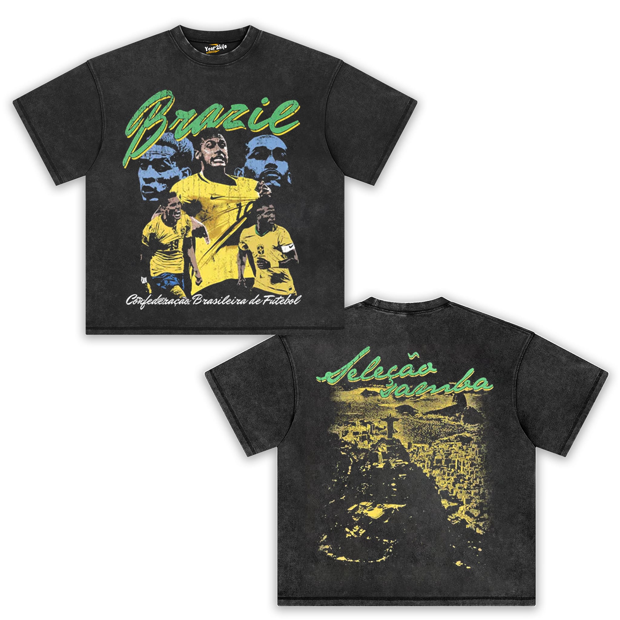 BRAZIL FOOTBALL TANK TOP & TEE & LONG SLEEVE & LAYERED LS & HOODIE
