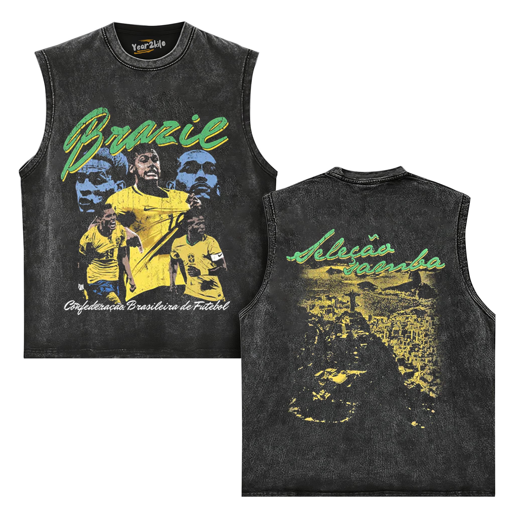 BRAZIL FOOTBALL TANK TOP & TEE & LONG SLEEVE & LAYERED LS & HOODIE