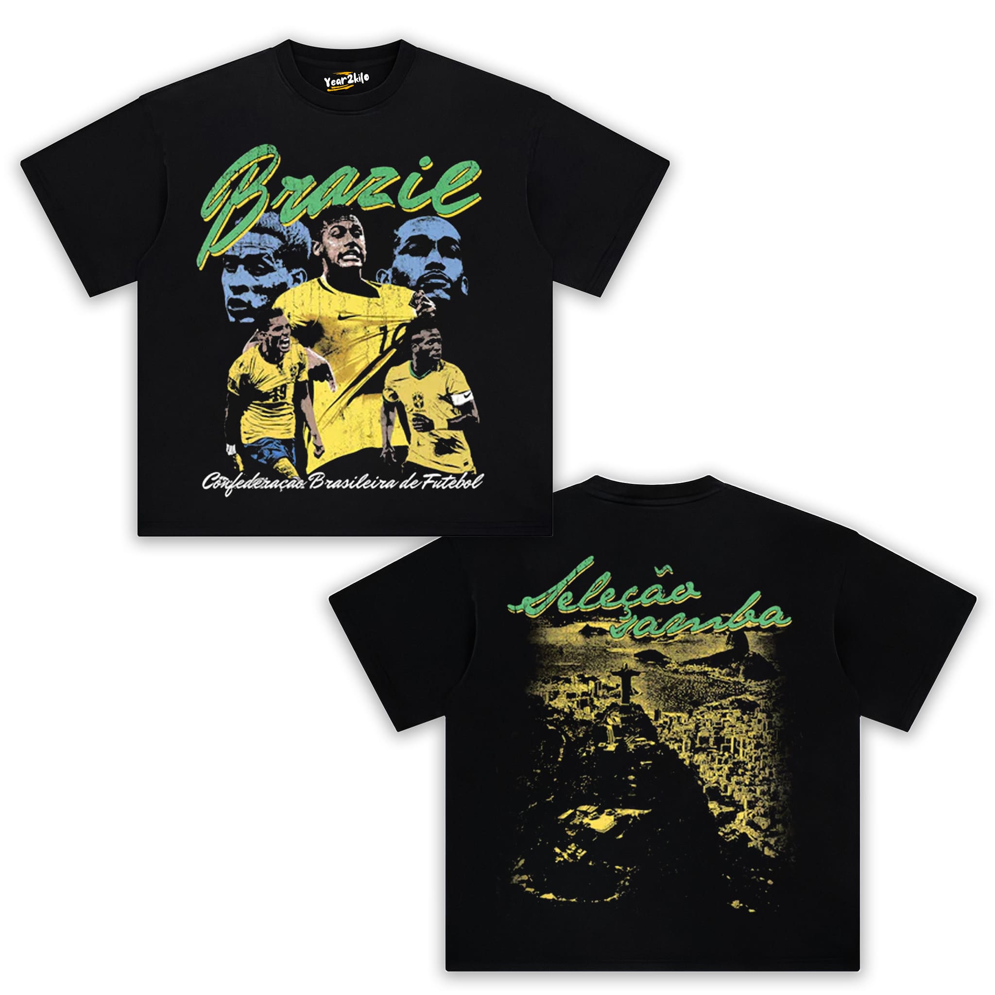 BRAZIL FOOTBALL TANK TOP & TEE & LONG SLEEVE & LAYERED LS & HOODIE