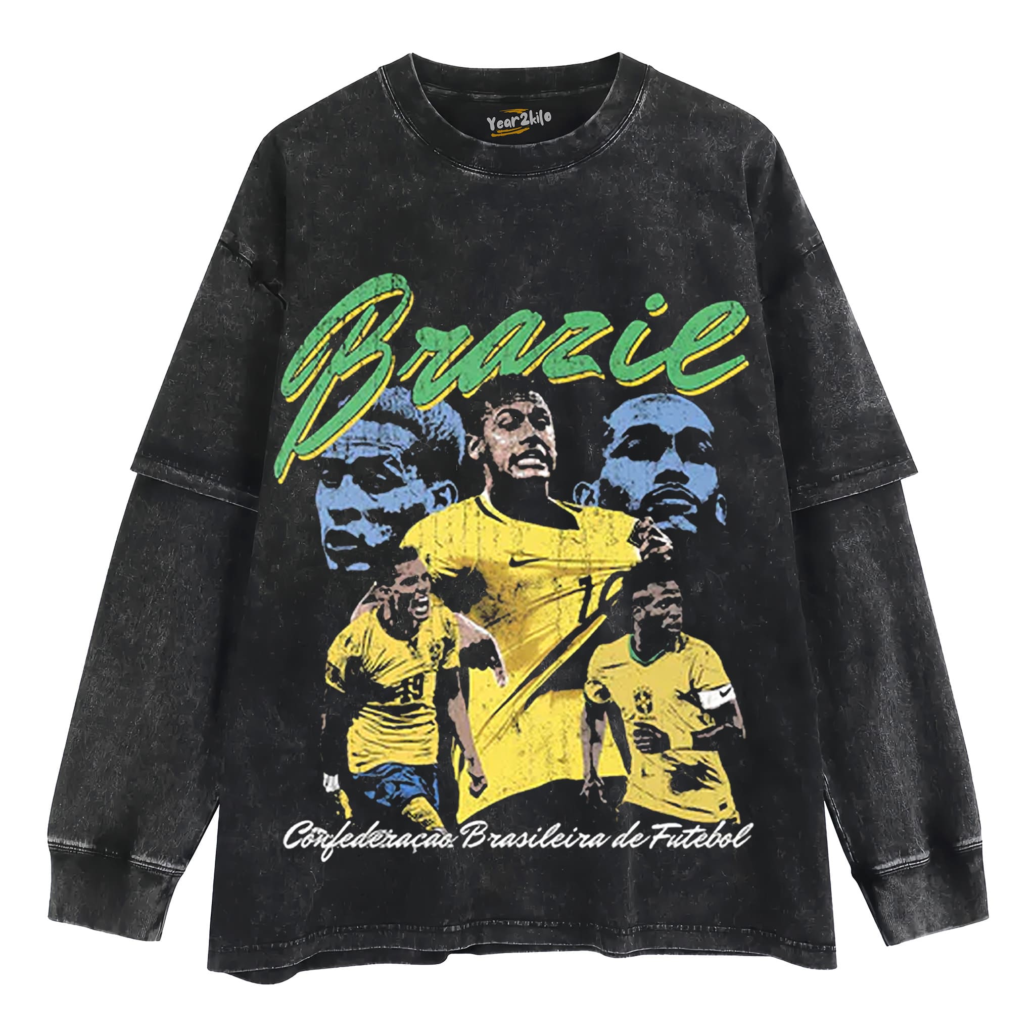 BRAZIL FOOTBALL V2 TANK TOP & TEE & LONG SLEEVE & LAYERED LS & HOODIE