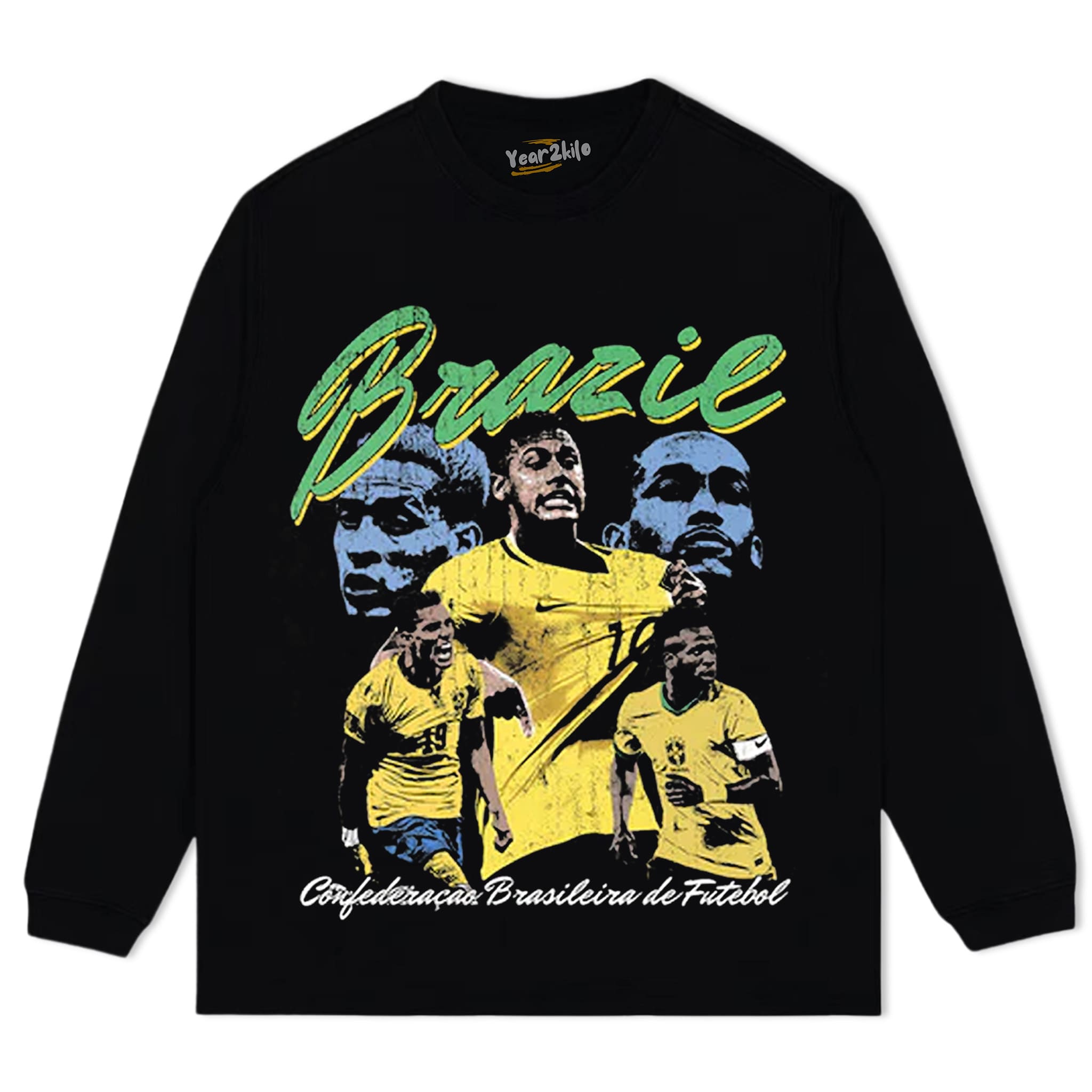 BRAZIL FOOTBALL V2 TANK TOP & TEE & LONG SLEEVE & LAYERED LS & HOODIE