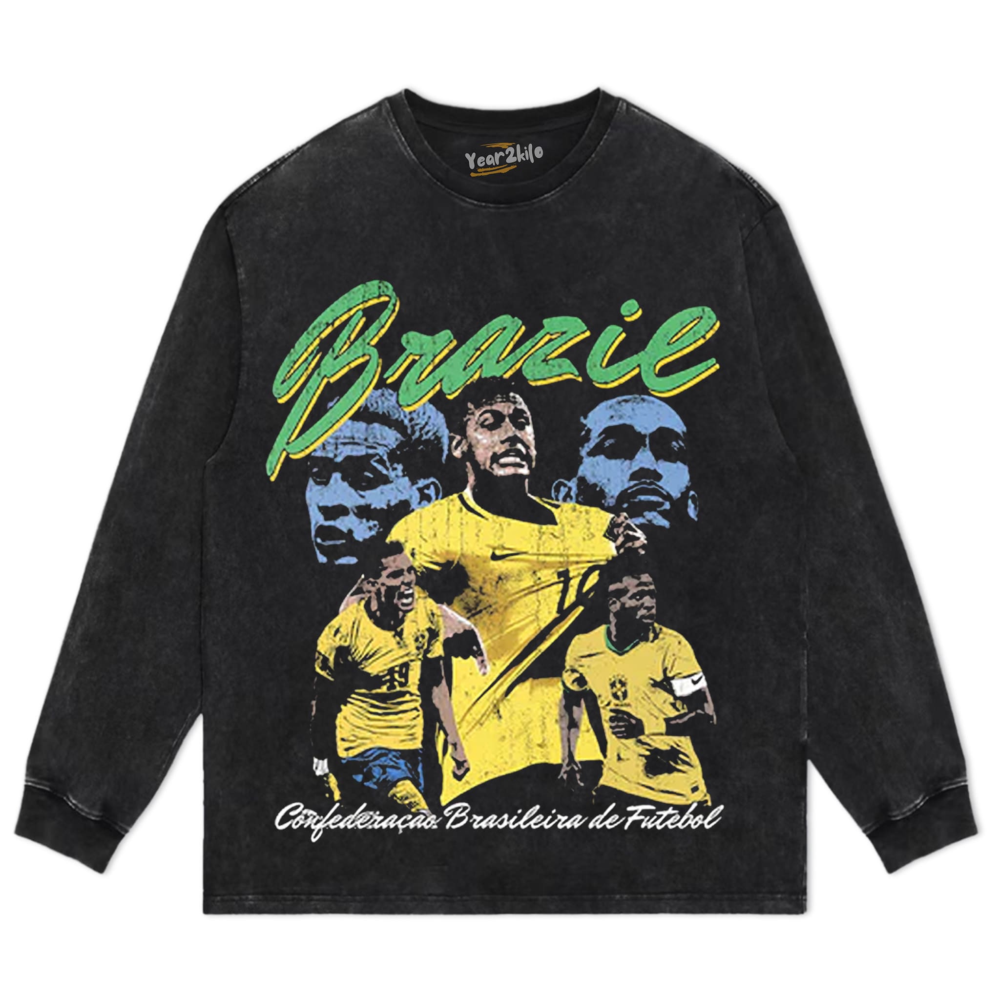BRAZIL FOOTBALL V2 TANK TOP & TEE & LONG SLEEVE & LAYERED LS & HOODIE