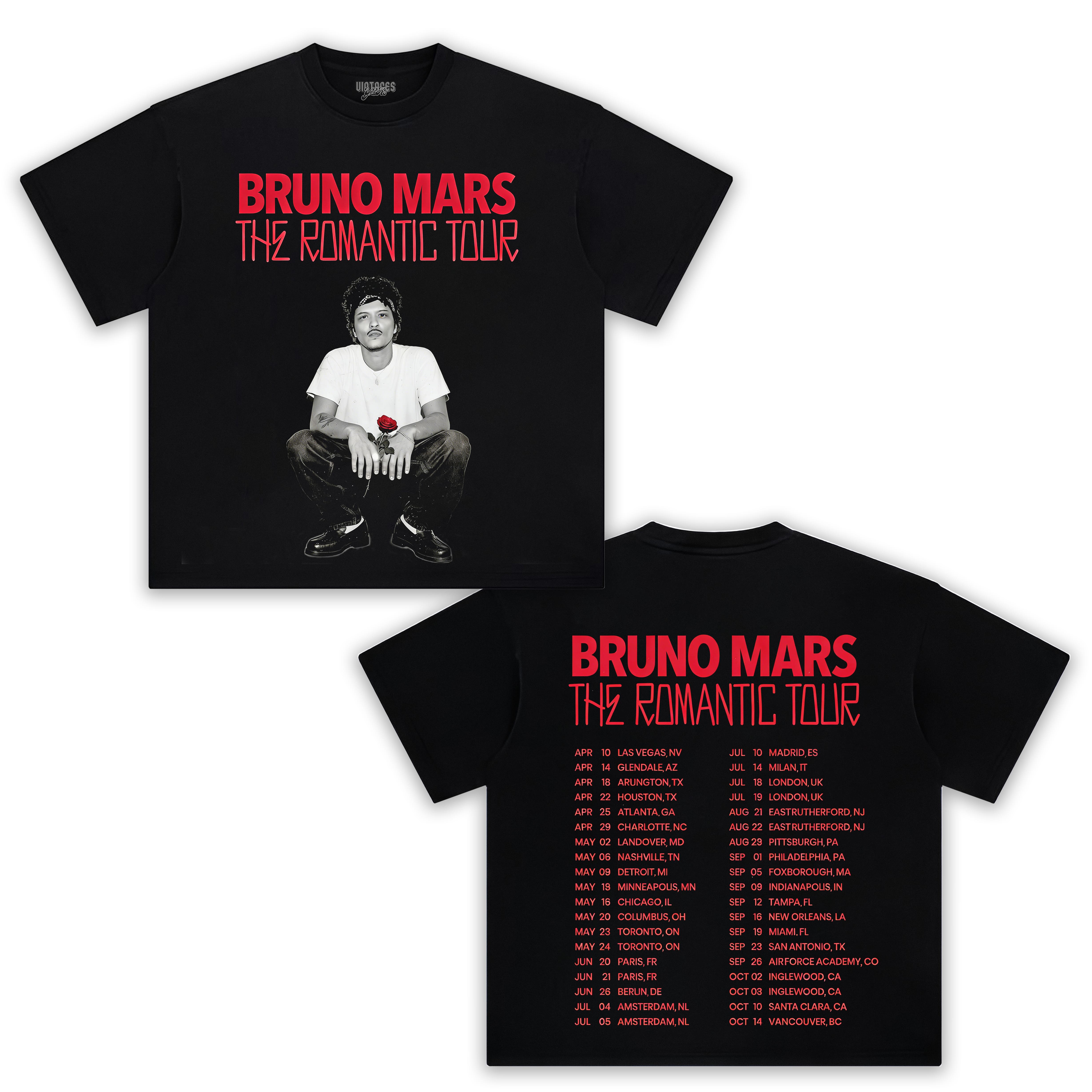BRUNO MARS & THE ROMANTIC TOUR TEE