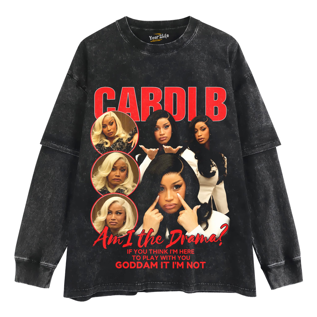 CARDI B - AM I THE DRAMA TANK TOP & TEE & LONG SLEEVE & LAYERED LS & HOODIE
