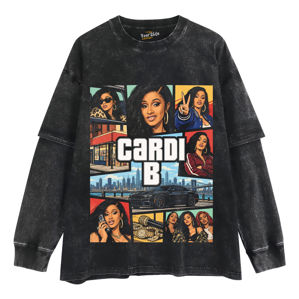CARDI B - GTA V3 TANK TOP & TEE & LONG SLEEVE & LAYERED LS & HOODIE