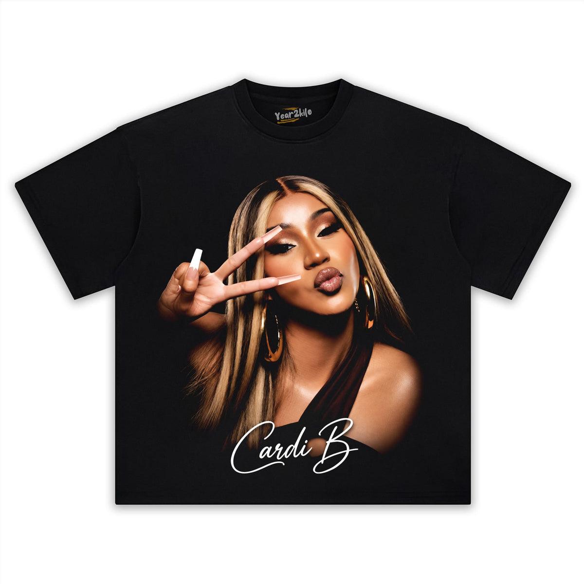CARDI B PEACE SIGN TANK TOP & TEE & LONG SLEEVE & LAYERED LS & HOODIE