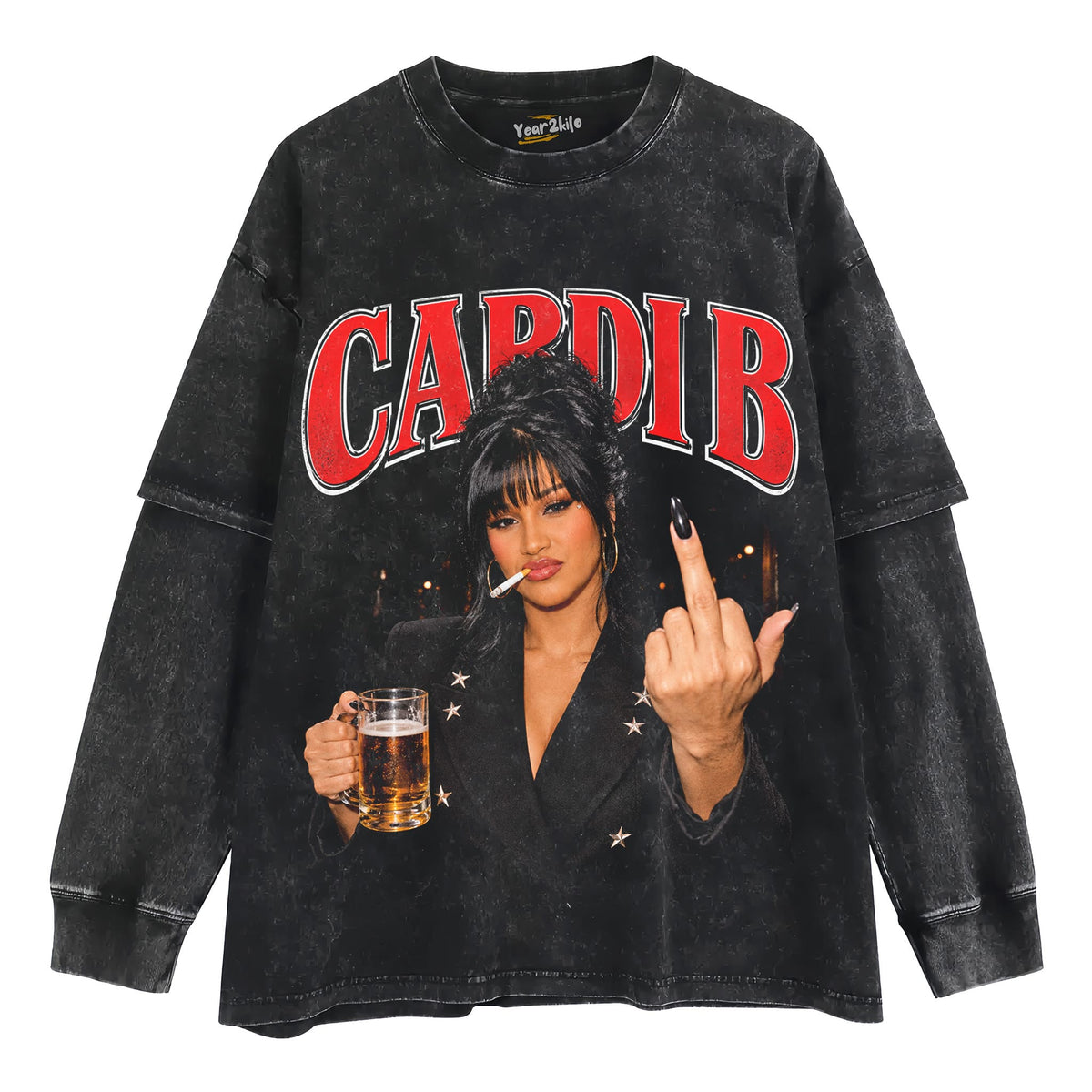 CARDI B VINTAGE TANK TOP & TEE & LONG SLEEVE & LAYERED LS & HOODIE