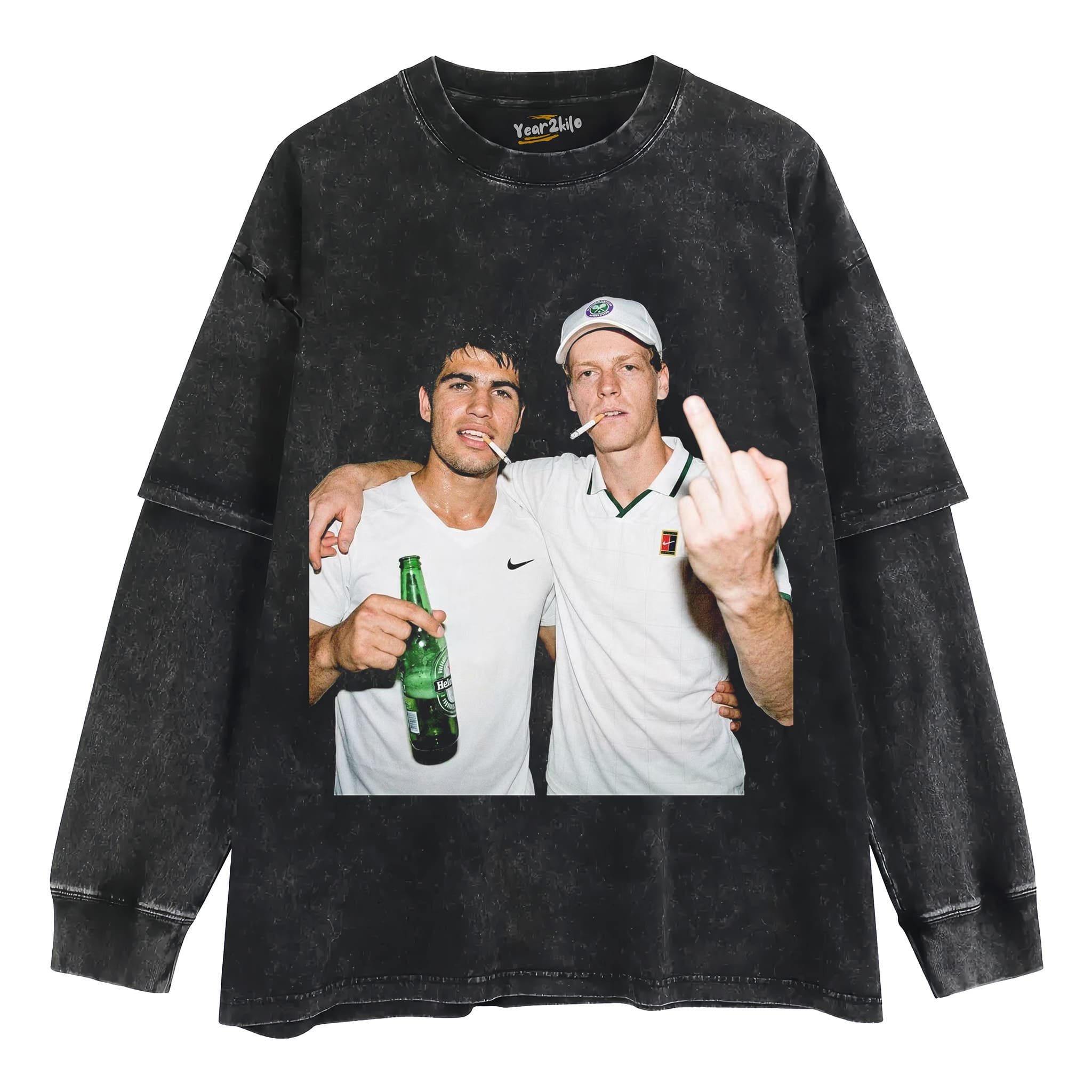 CARLOS ALCARAZ & JANNIK SINNER TANK TOP & TEE & LONG SLEEVE & LAYERED LS & HOODIE