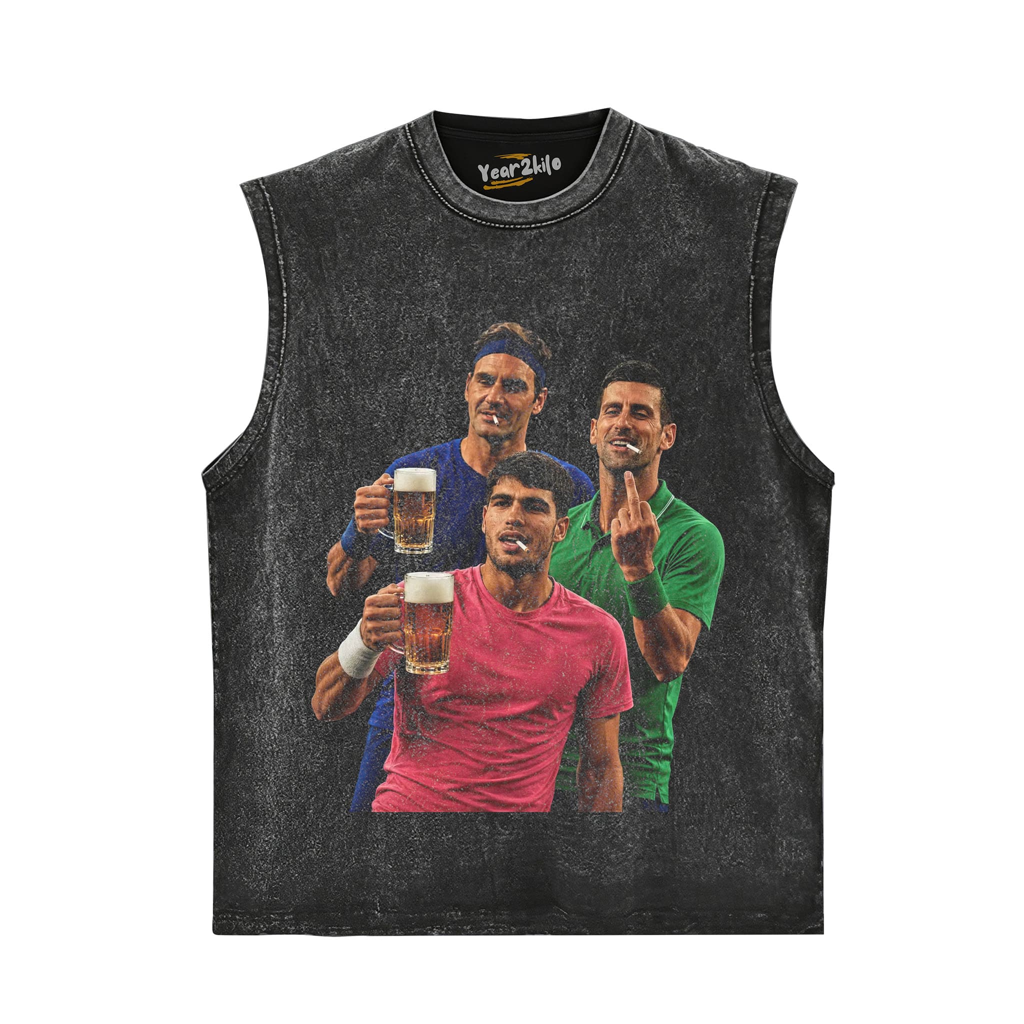 CARLOS ALCARAZ & ROGER FEDERER & NOVAK DJOKOVIC 2026 VINTAGE TANK TOP & TEE & LONG SLEEVE & LAYERED LS & HOODIE
