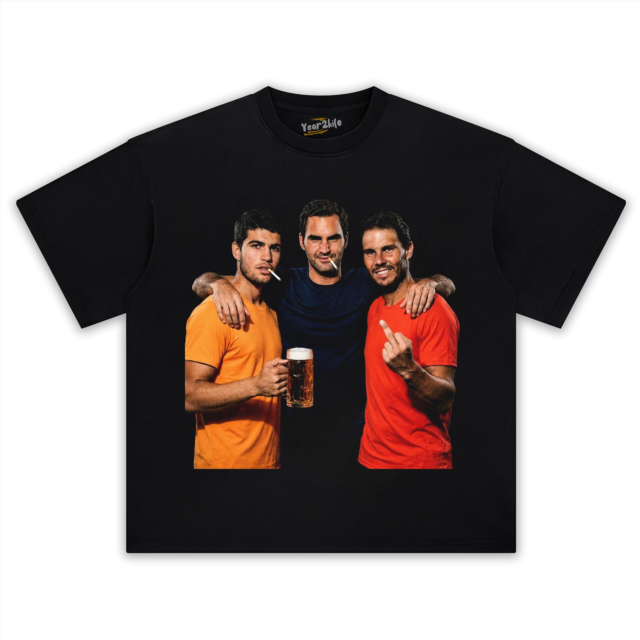 CARLOS ALCARAZ & ROGER FEDERER & RAFAEL NADAL 2026 VINTAGE TANK TOP & TEE & LONG SLEEVE & LAYERED LS & HOODIE