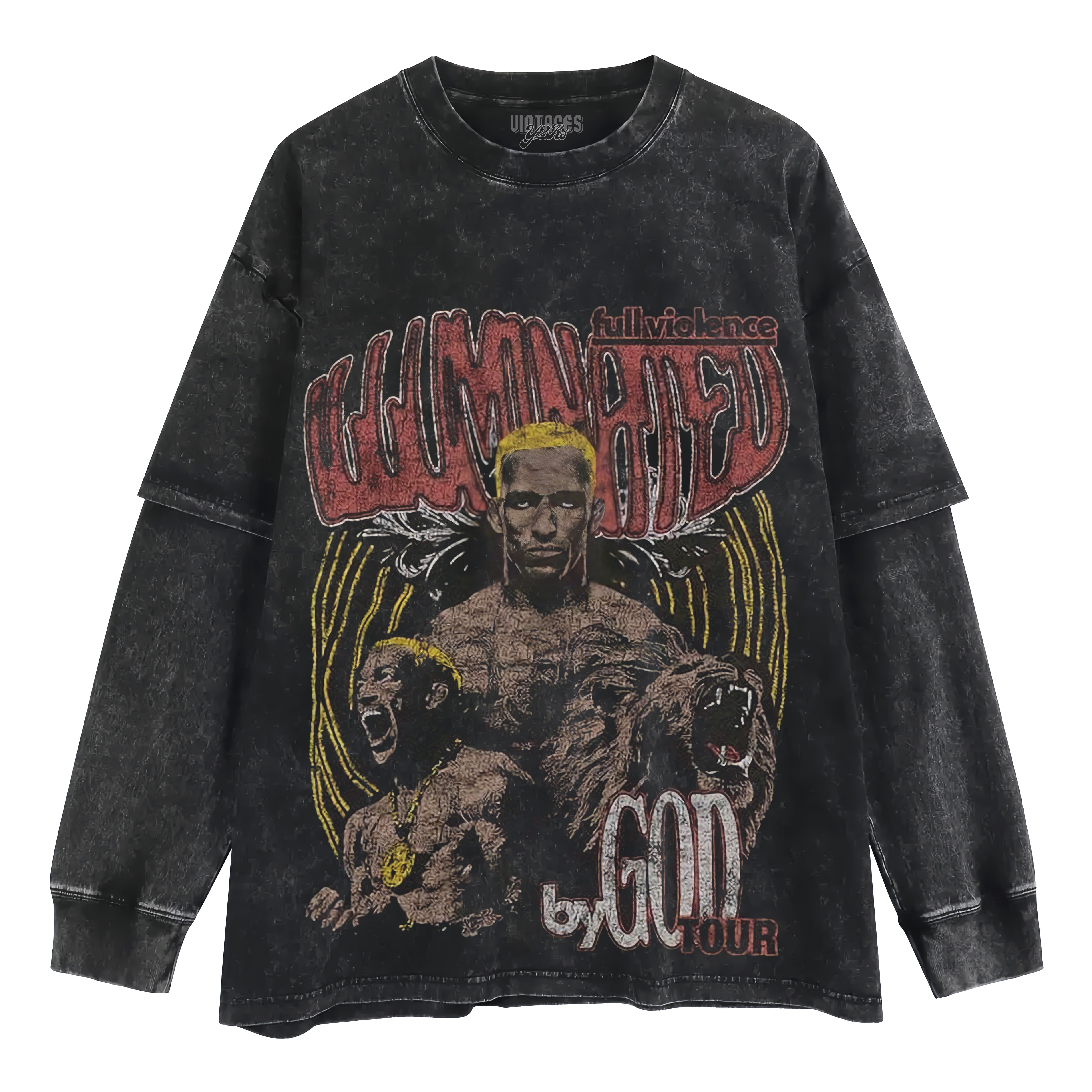 CHARLES OLIVEIRA - DO BRONX BY GOD TOUR LAYERED LONG SLEEVE
