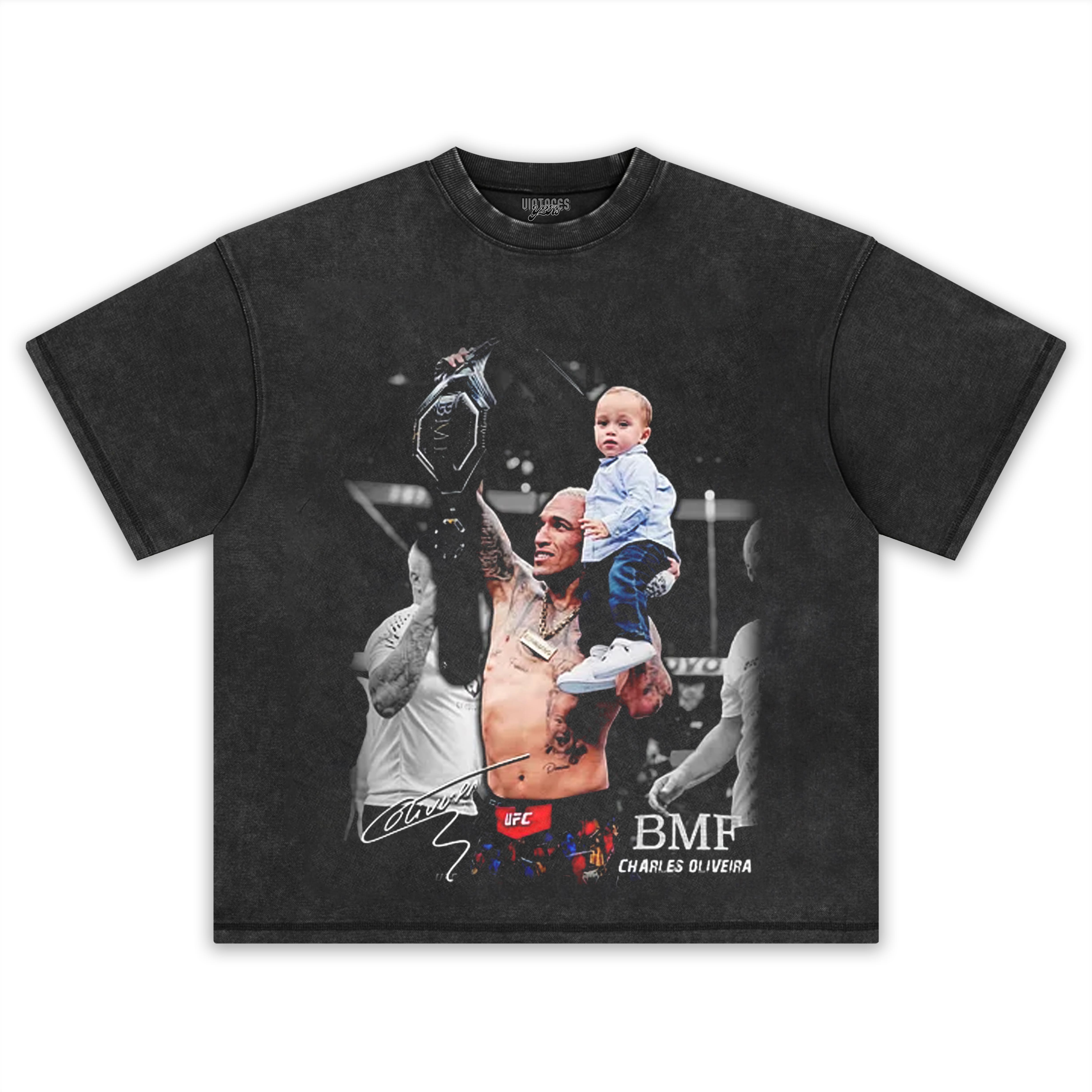 CHARLES OLIVEIRA BMF CHAMPION TEE & LS & HOODIE
