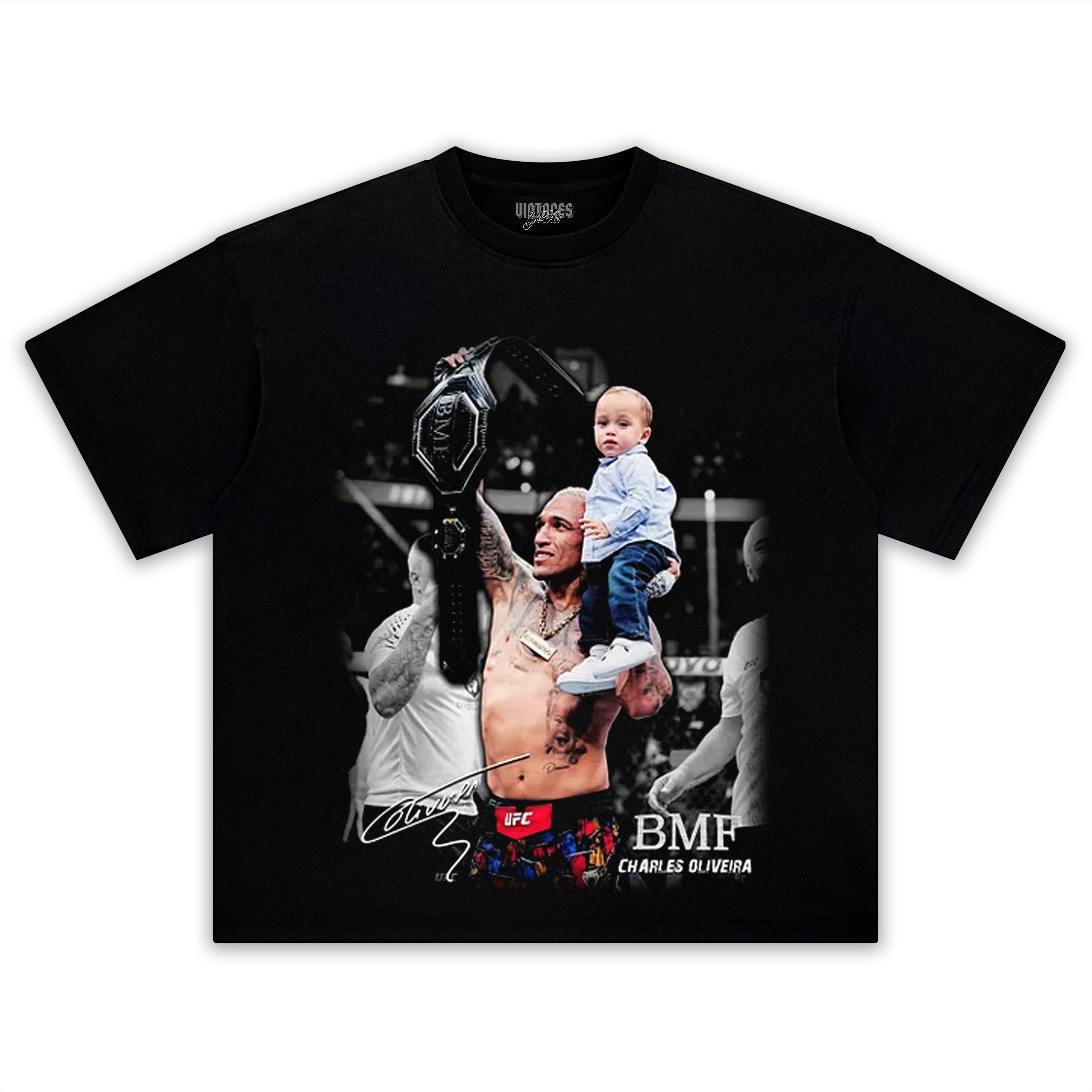 CHARLES OLIVEIRA BMF CHAMPION TEE & LS & HOODIE