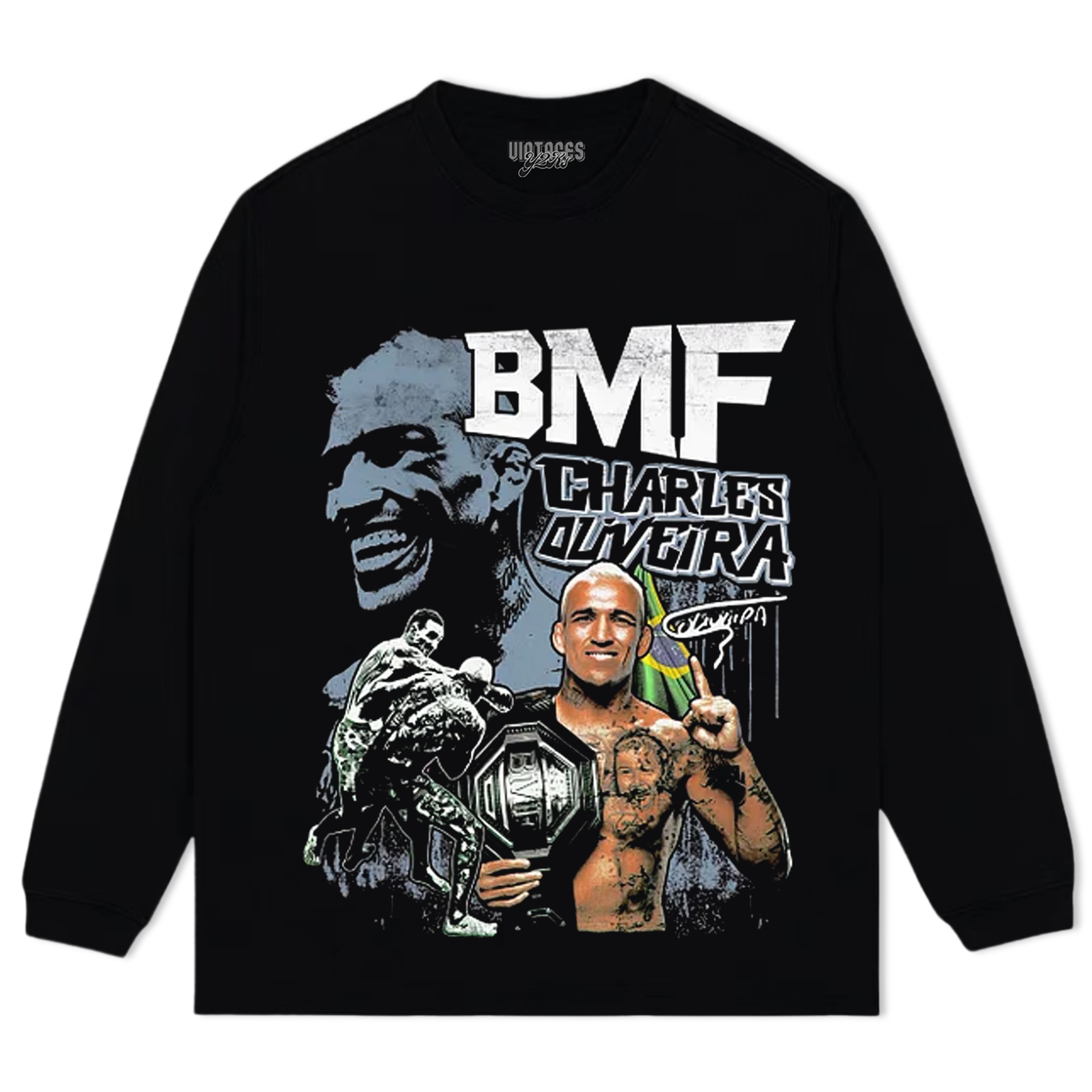 CHARLES OLIVEIRA BMF CHAMPION V4 TEE & LS & HOODIE