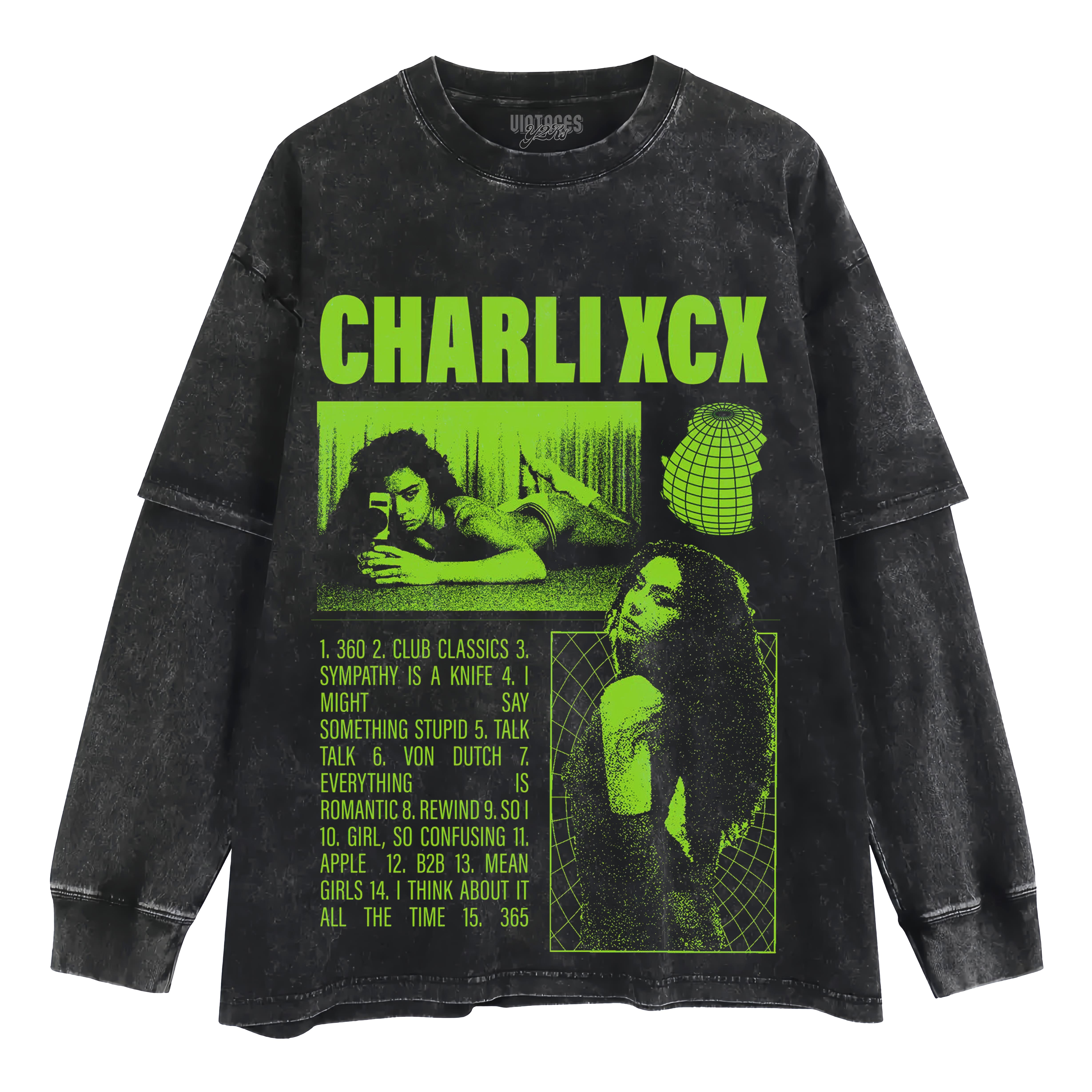 CHARLI XCX - BRAT V2 LAYERED LONG SLEEVE