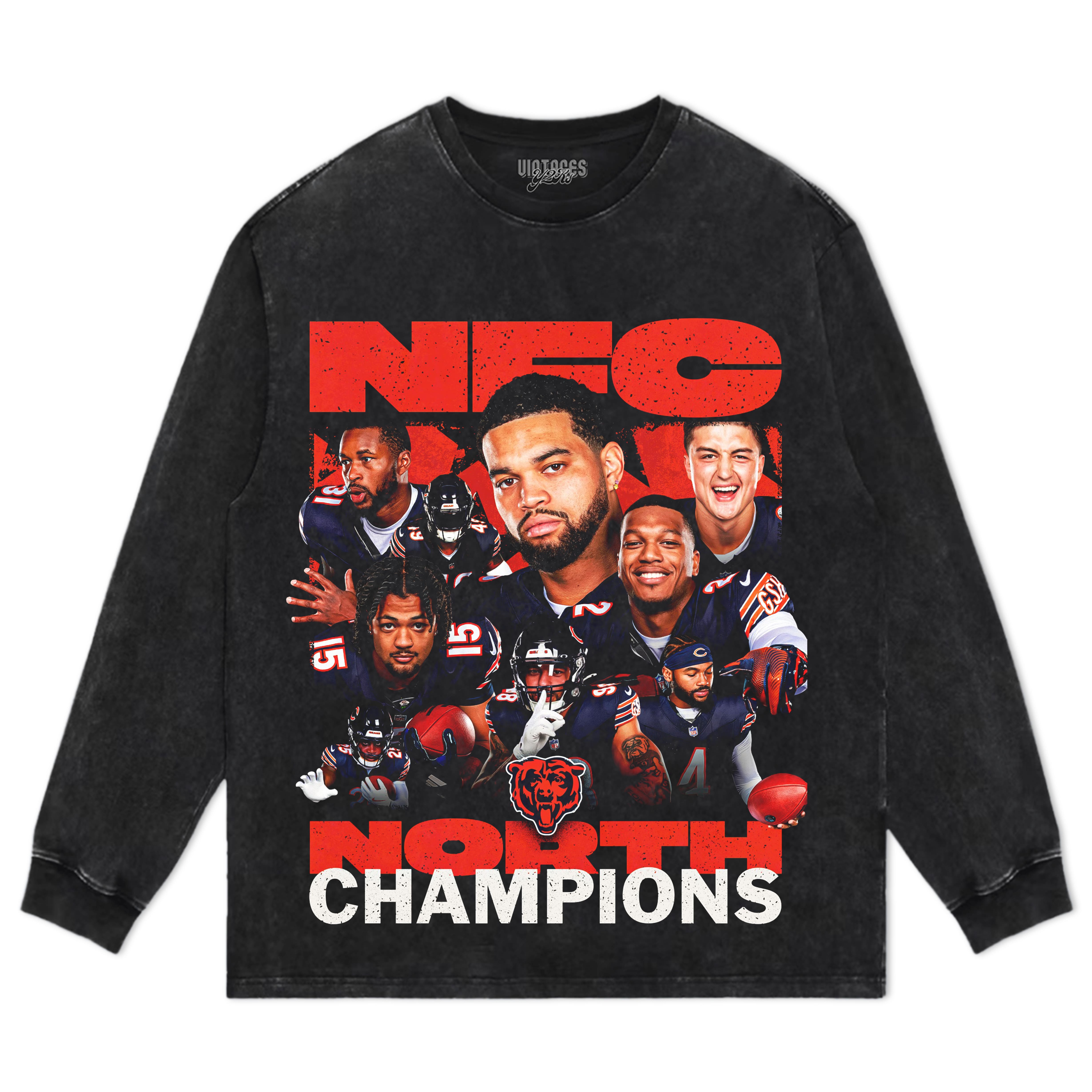 CHICAGO BEARS 2025 NFC NORTH CHAMPIONS TEE & LS & HOODIE