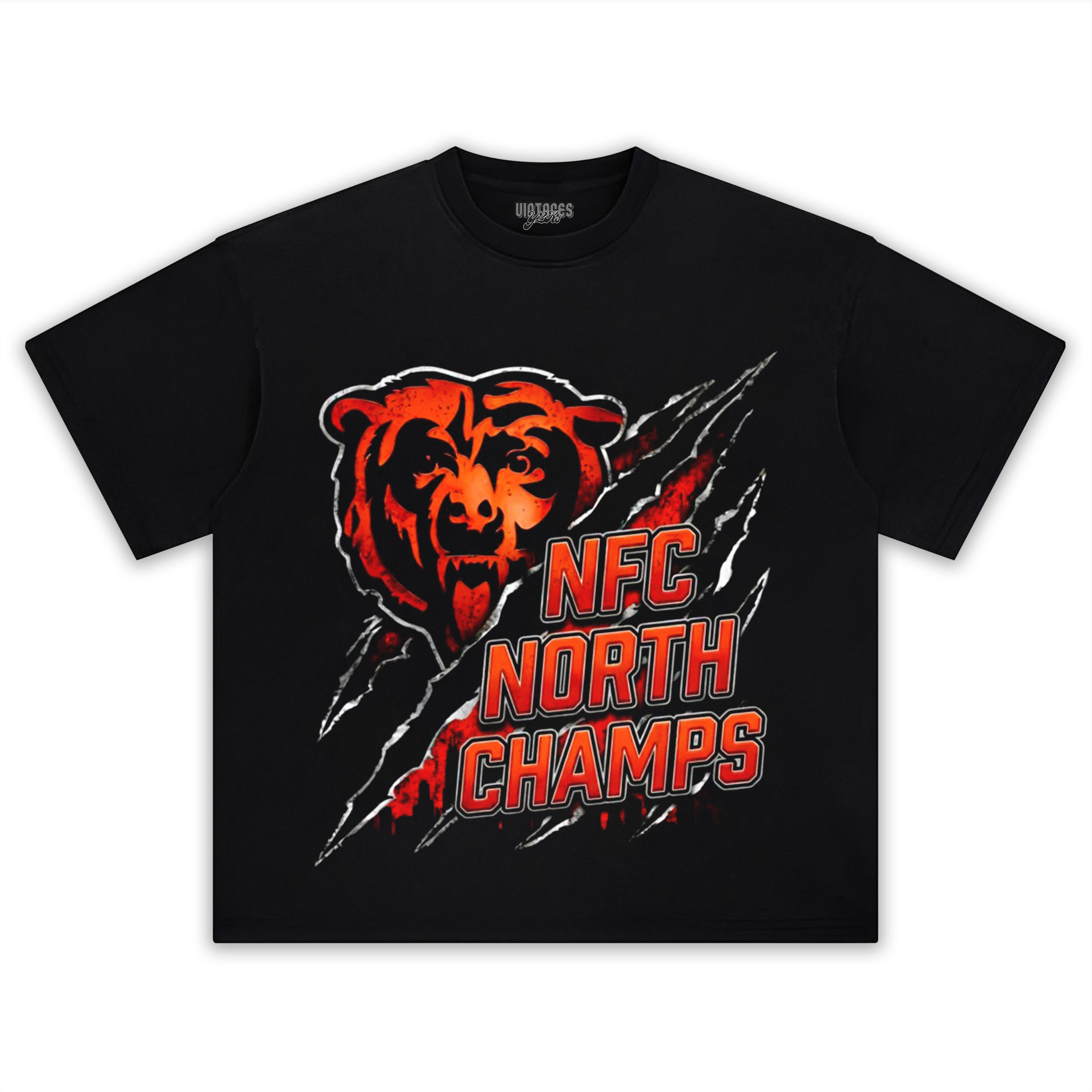 CHICAGO BEARS 2025 NFC NORTH DIVISION CHAMPIONS V3 TEE & LS & HOODIE