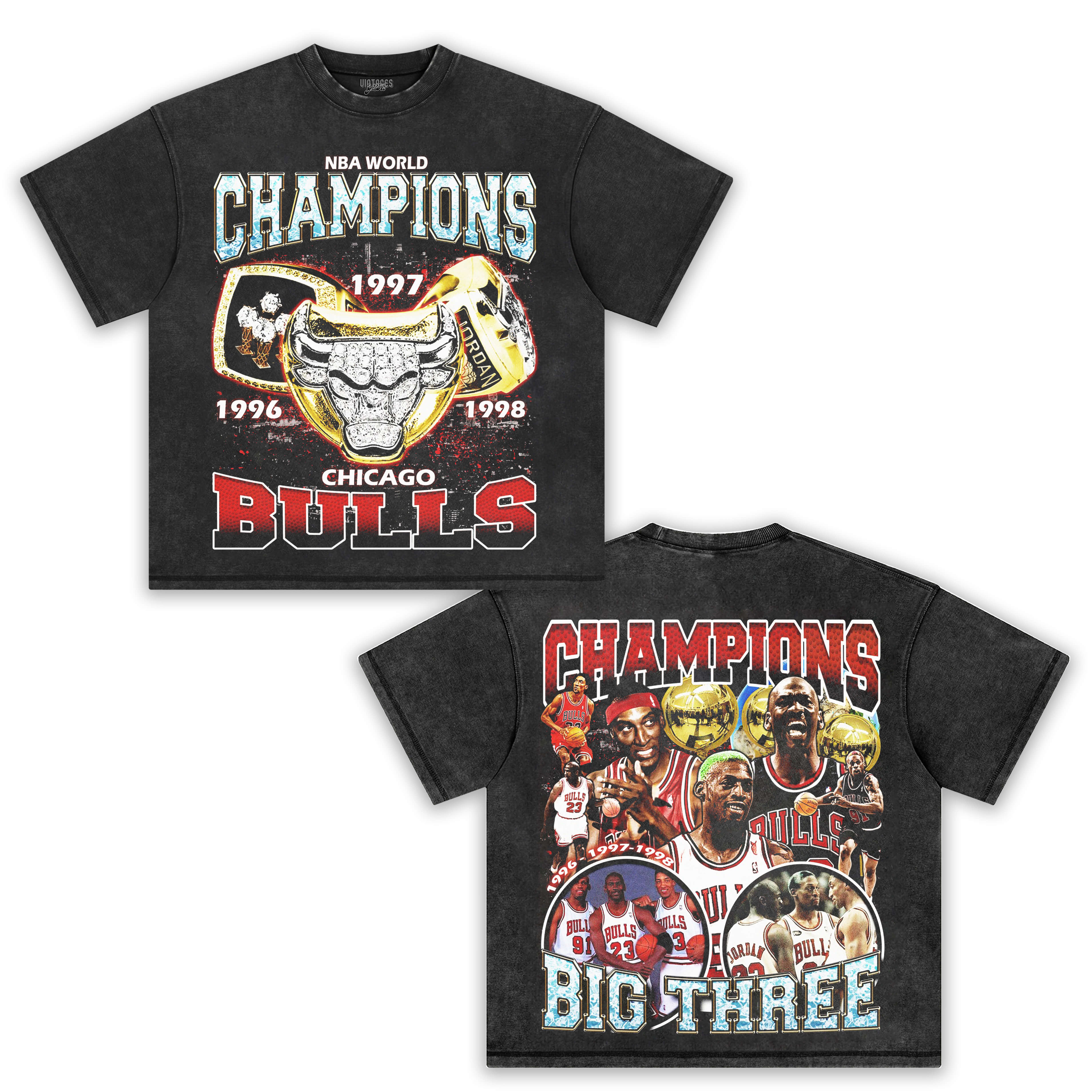 CHICAGO BULLS & BIG THREE CHAMPIONSHIP TEE