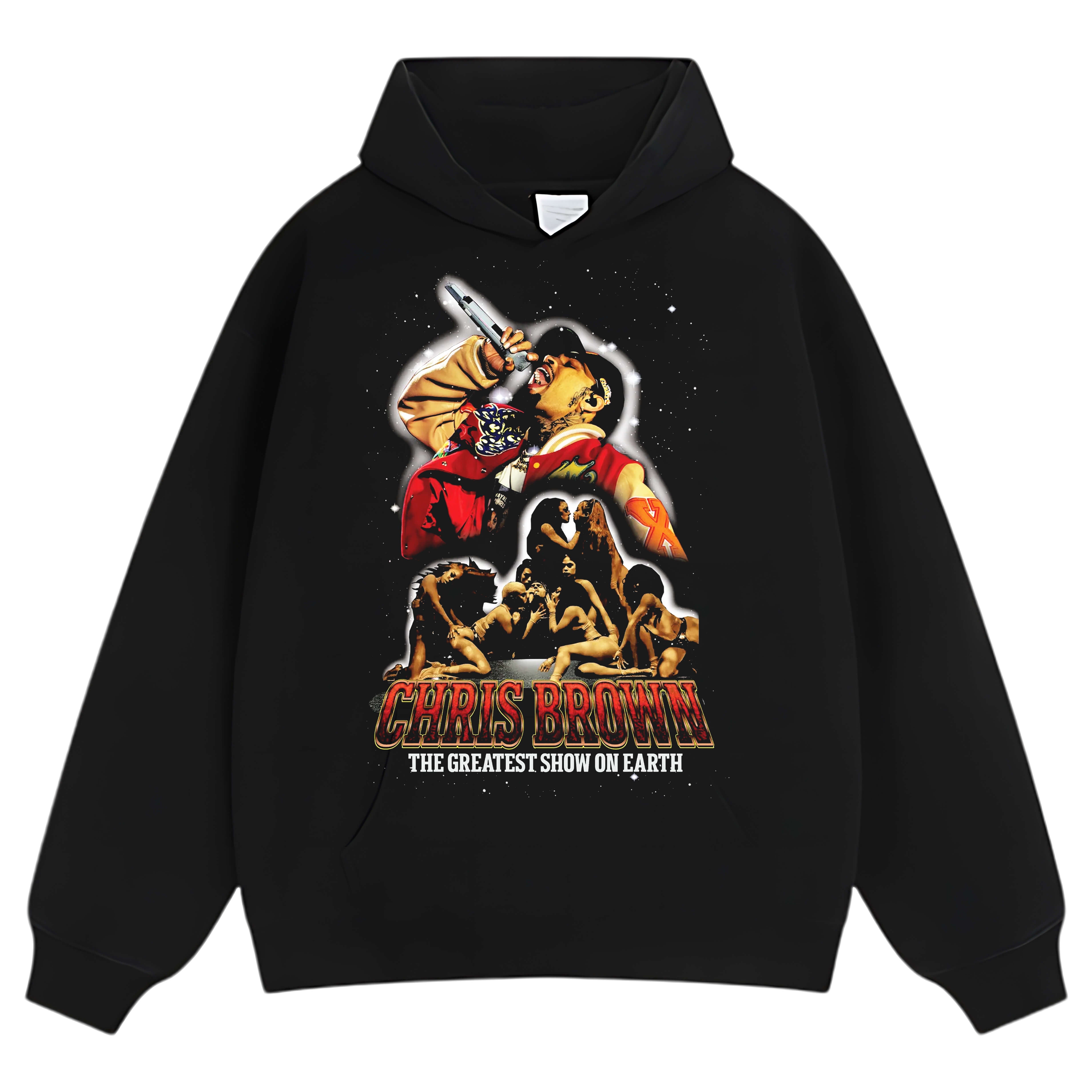 CHRIS BROWN & GREATEST SHOW ON EARTH COLLAGE TEE & LS & HOODIE