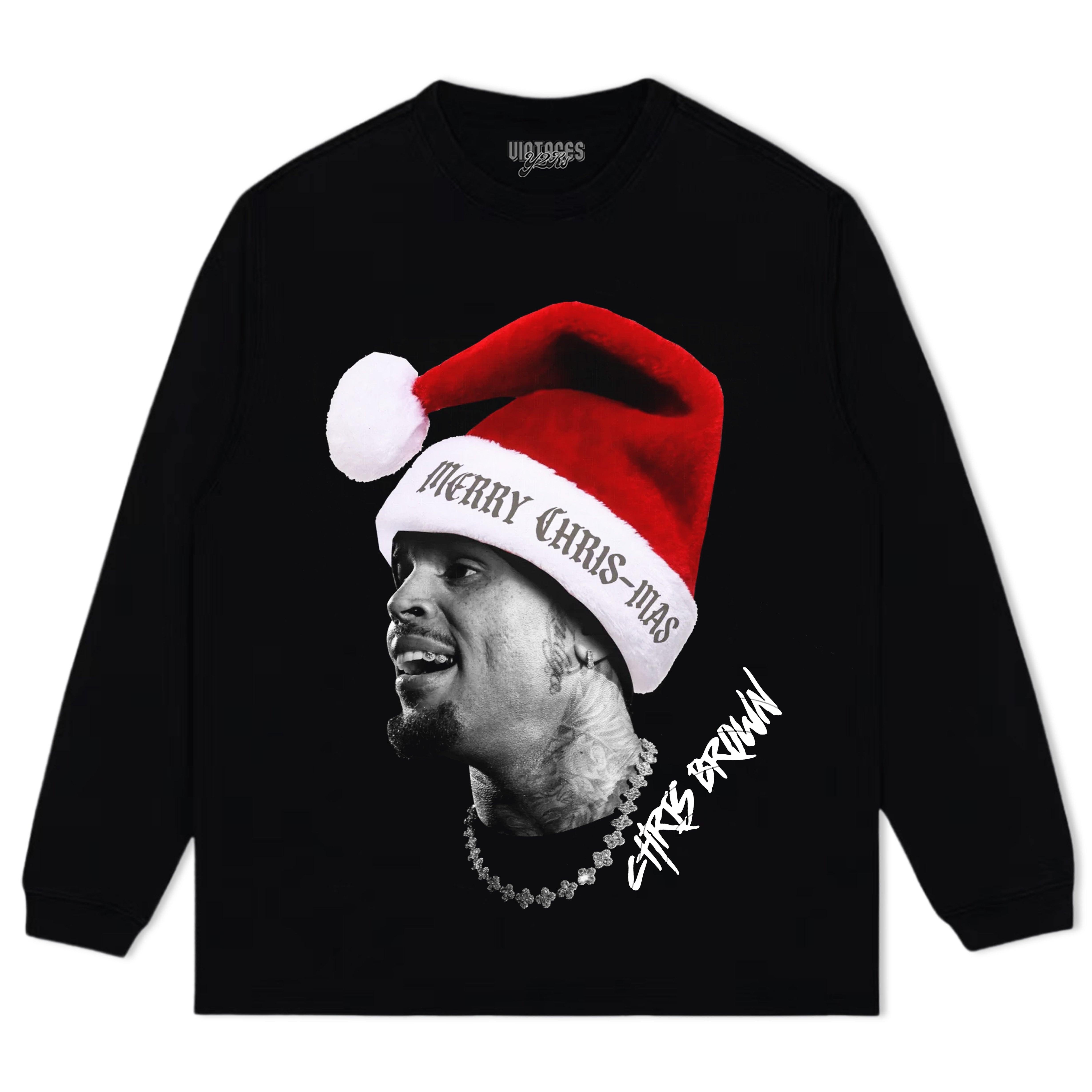 CHRIS BROWN & MERRY CHRIS-MAS BIG HEAD TEE & LS & HOODIE