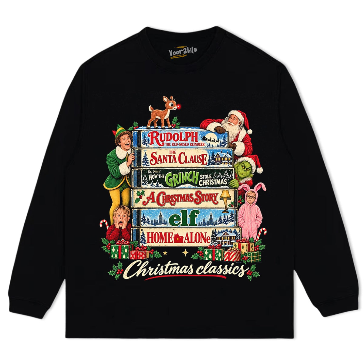 CHRISTMAS MOVIE CLASSICS V2 TANK TOP & TEE & LONG SLEEVE & LAYERED LS & HOODIE