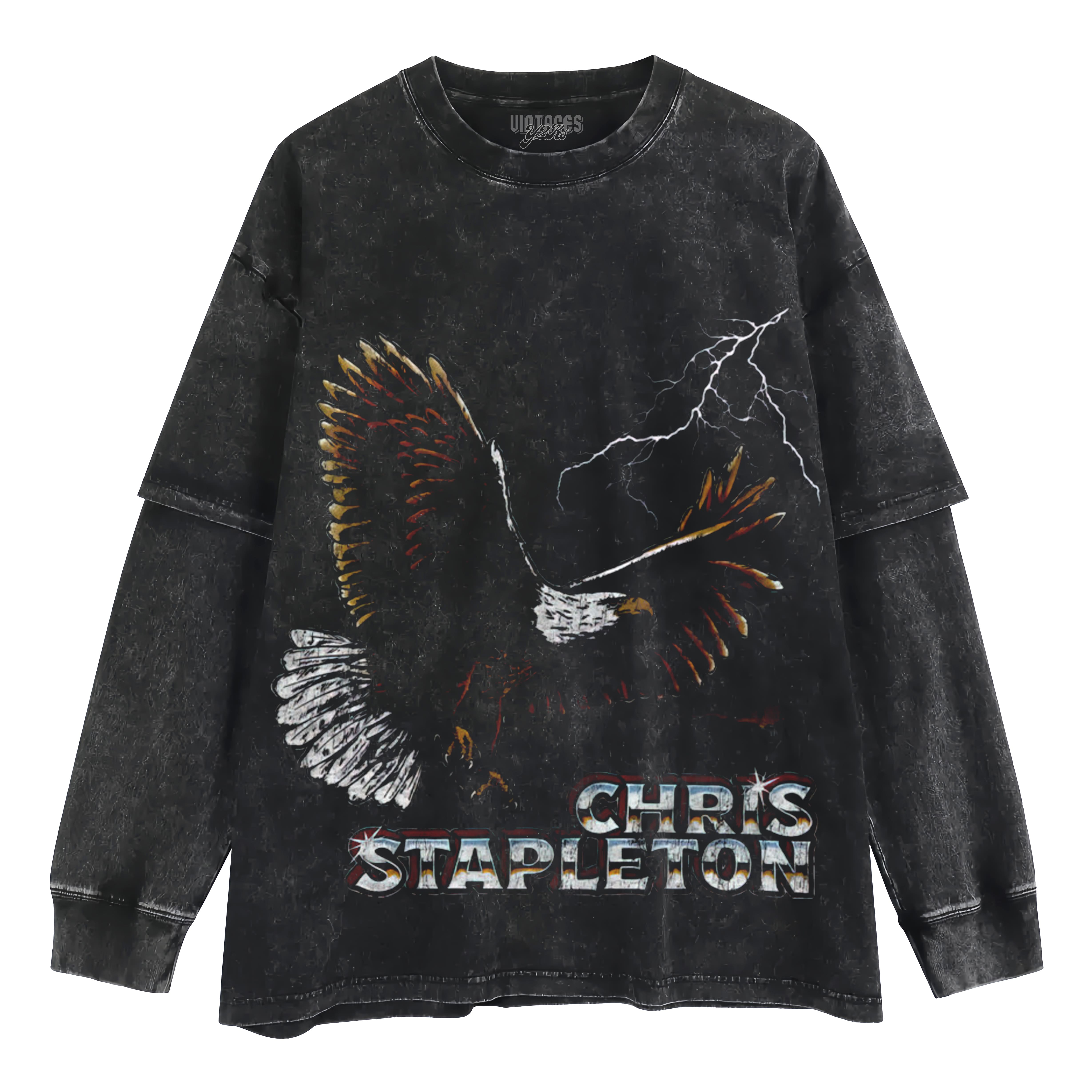 CHRIS STAPLETON VINTAGE PREMIUM EAGLE LAYERED LONG SLEEVE