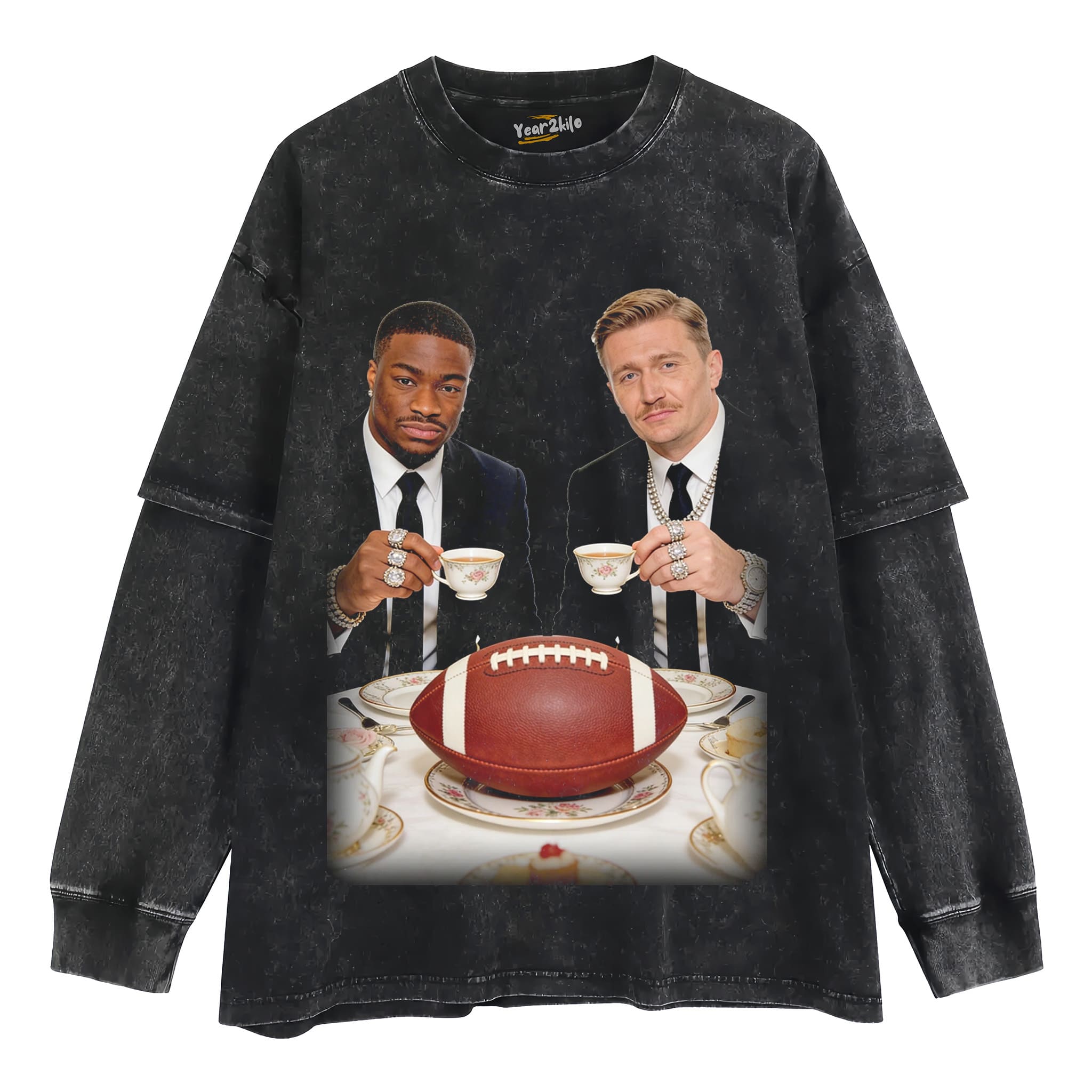 CLASSY FOOTBALL TEA PARTY TANK TOP & TEE & LONG SLEEVE & LAYERED LS & HOODIE