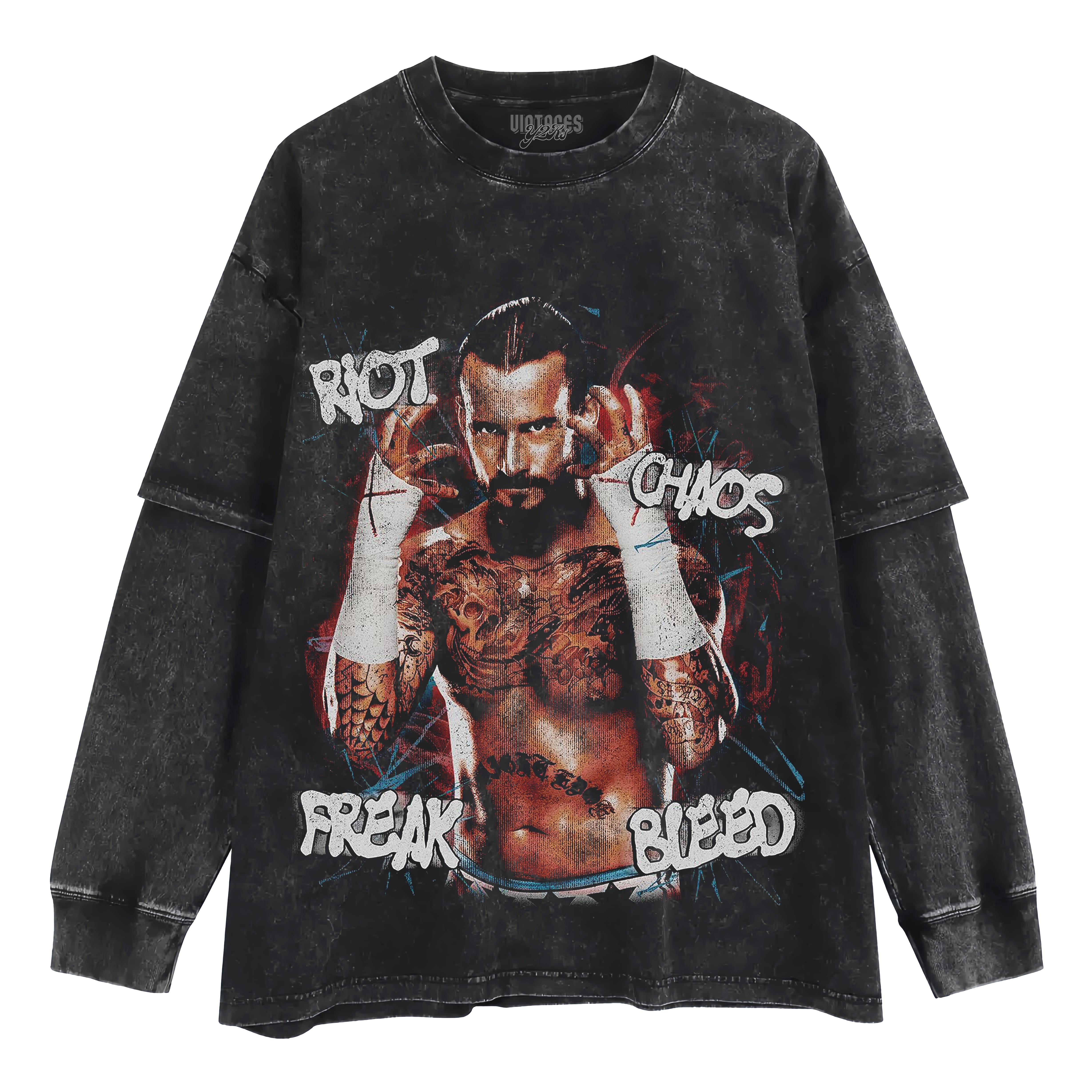 CM PUNK LAYERED LONG SLEEVE