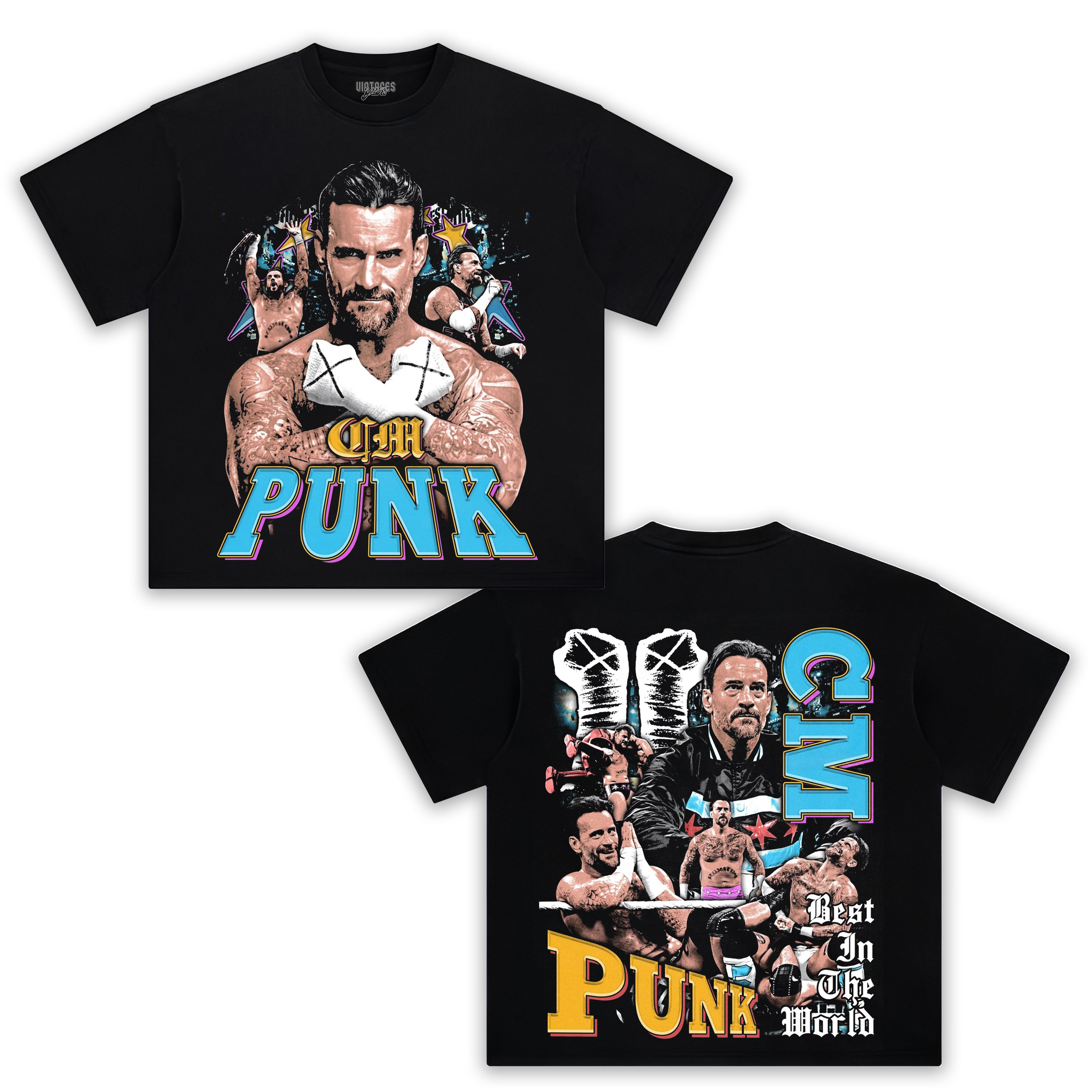 CM PUNK VINTAGE STYLE TEE
