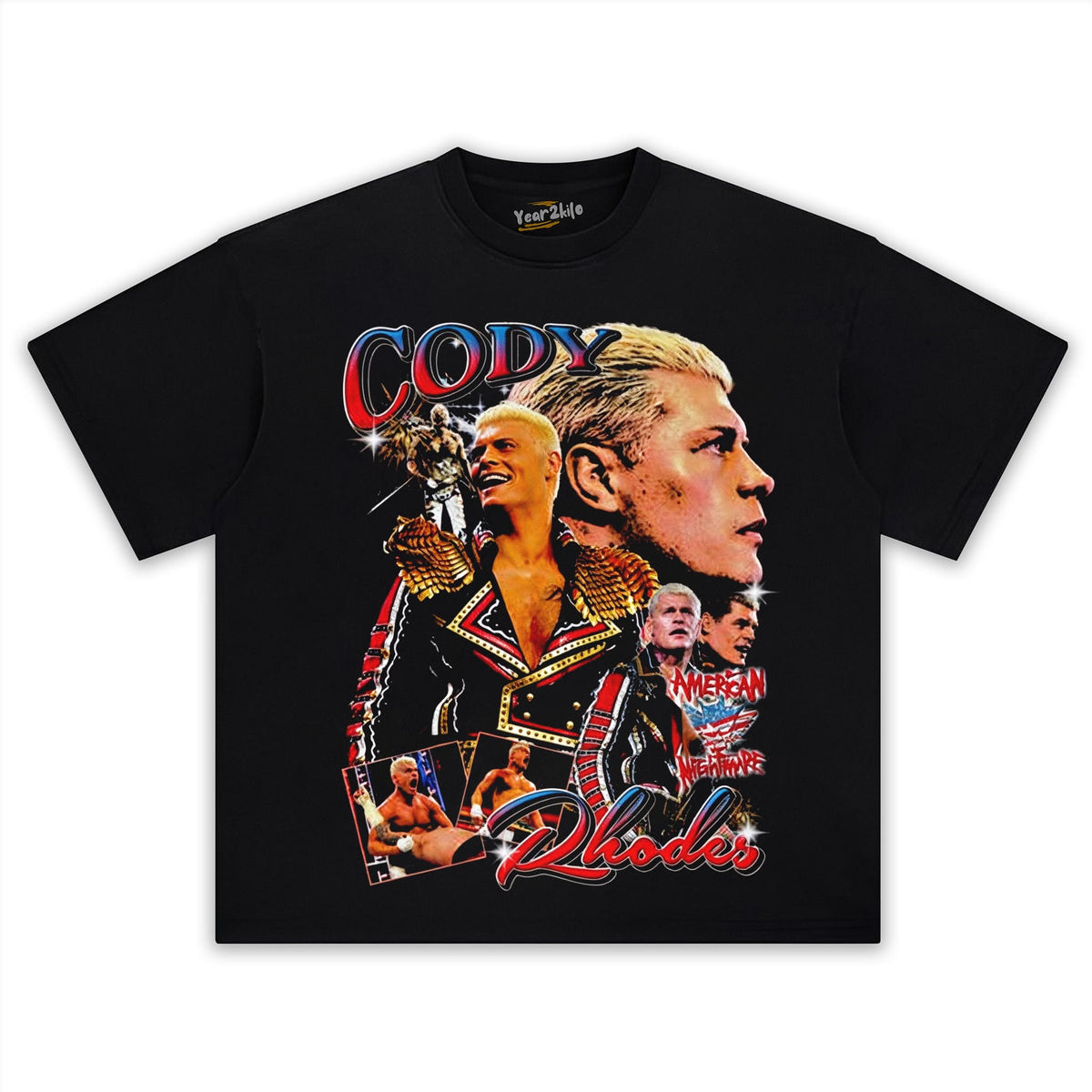 CODY RHODES VINTAGE COLLAGE TANK TOP & TEE & LONG SLEEVE & LAYERED LS & HOODIE