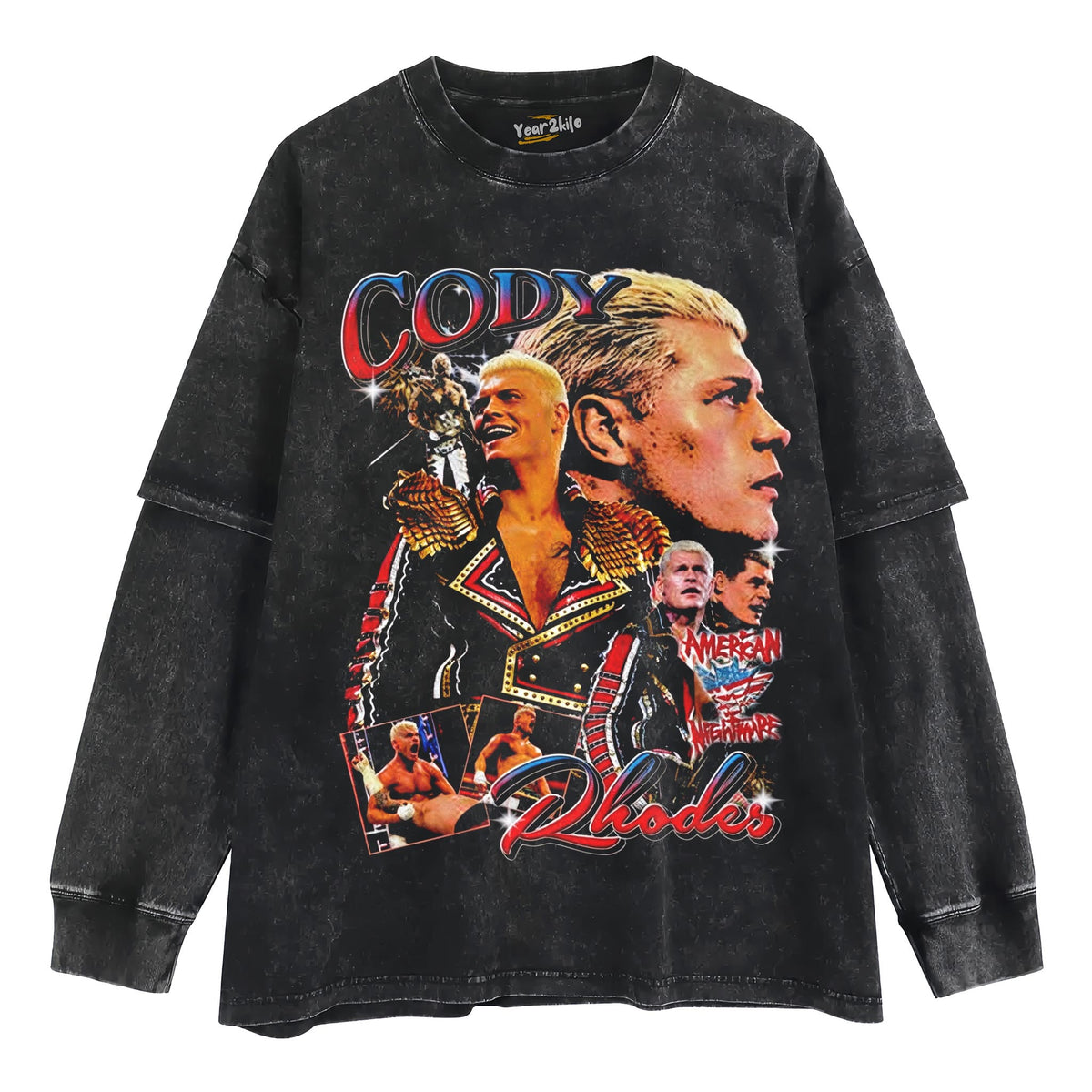 CODY RHODES VINTAGE COLLAGE TANK TOP & TEE & LONG SLEEVE & LAYERED LS & HOODIE