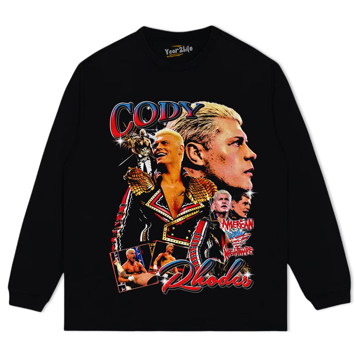 CODY RHODES VINTAGE COLLAGE TANK TOP & TEE & LONG SLEEVE & LAYERED LS & HOODIE