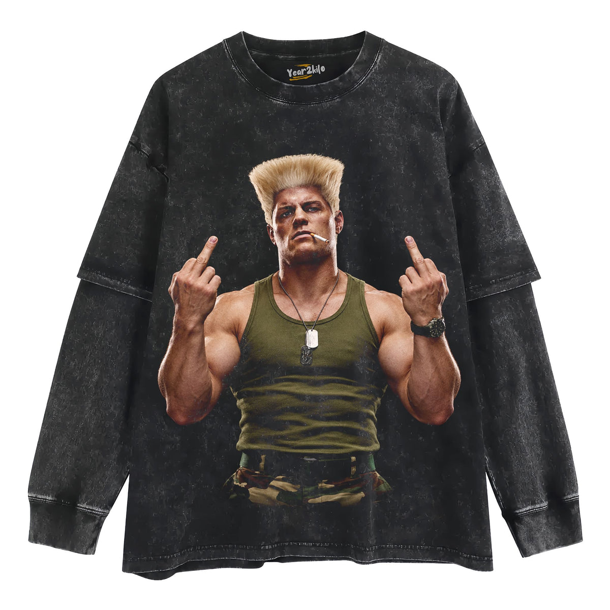 CODY RHODES - STREET FIGHTER TANK TOP & TEE & LONG SLEEVE & LAYERED LS & HOODIE