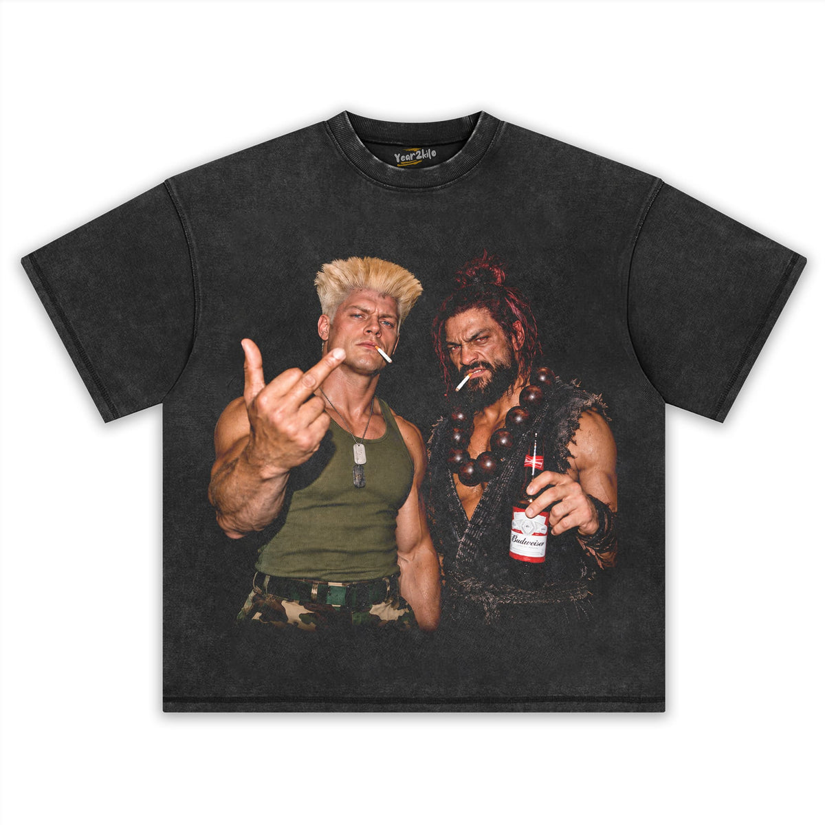 CODY RHODES & ROMAN REIGNS - STREET FIGHTER TANK TOP & TEE & LONG SLEEVE & LAYERED LS & HOODIE