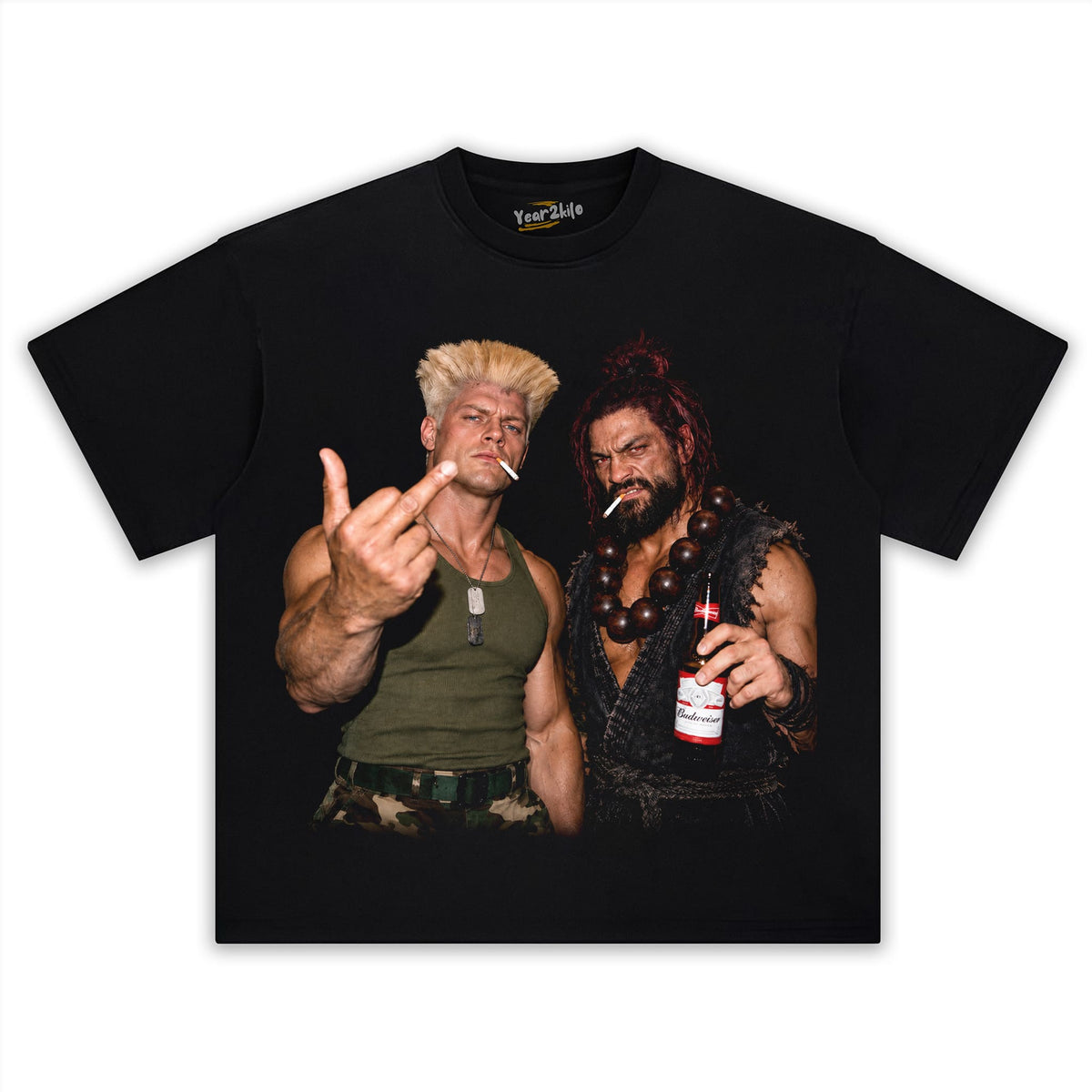 CODY RHODES & ROMAN REIGNS - STREET FIGHTER TANK TOP & TEE & LONG SLEEVE & LAYERED LS & HOODIE