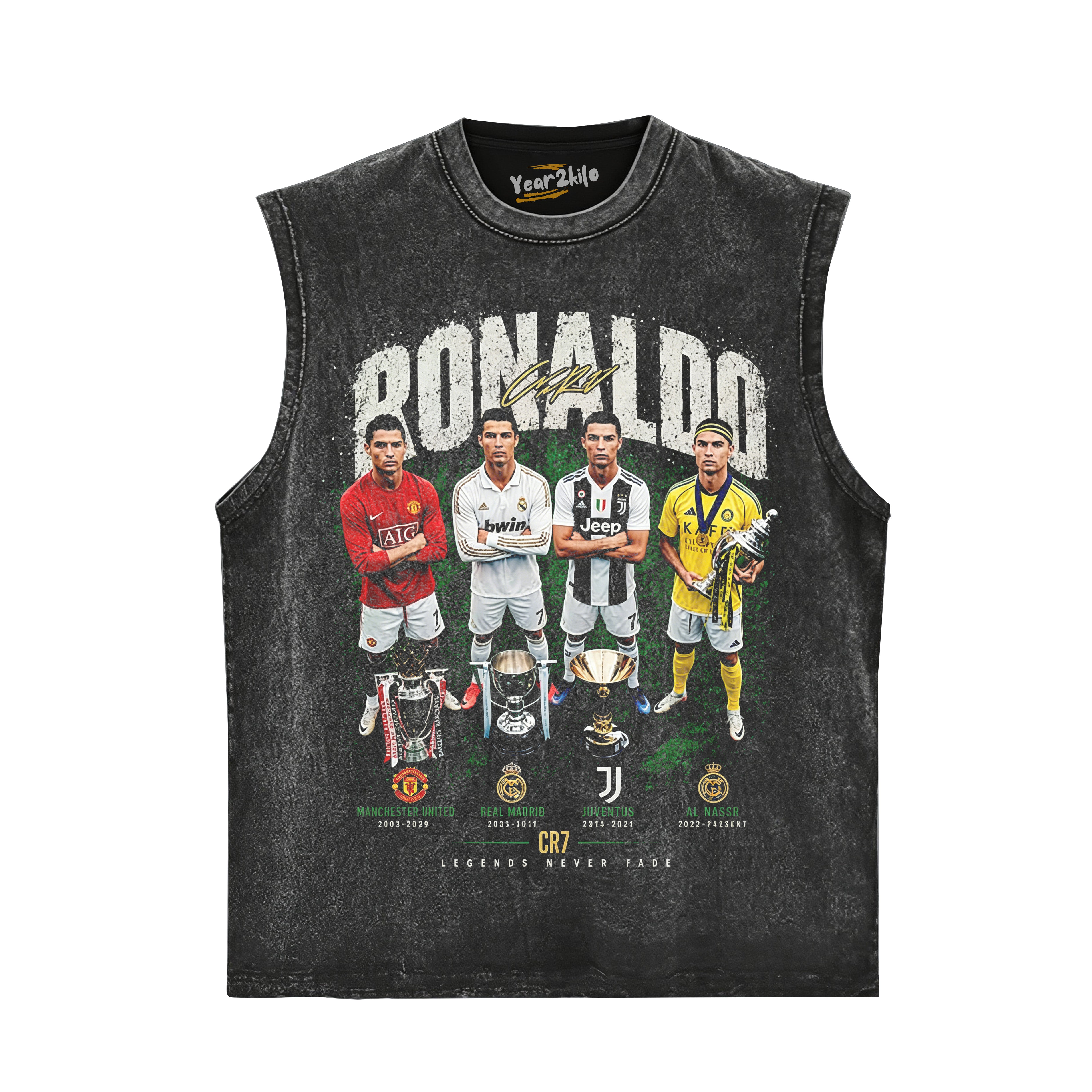 CR7 RONALDO LEGENDS NEVER FADE TANK TOP & TEE & LONG SLEEVE & LAYERED LS & HOODIE