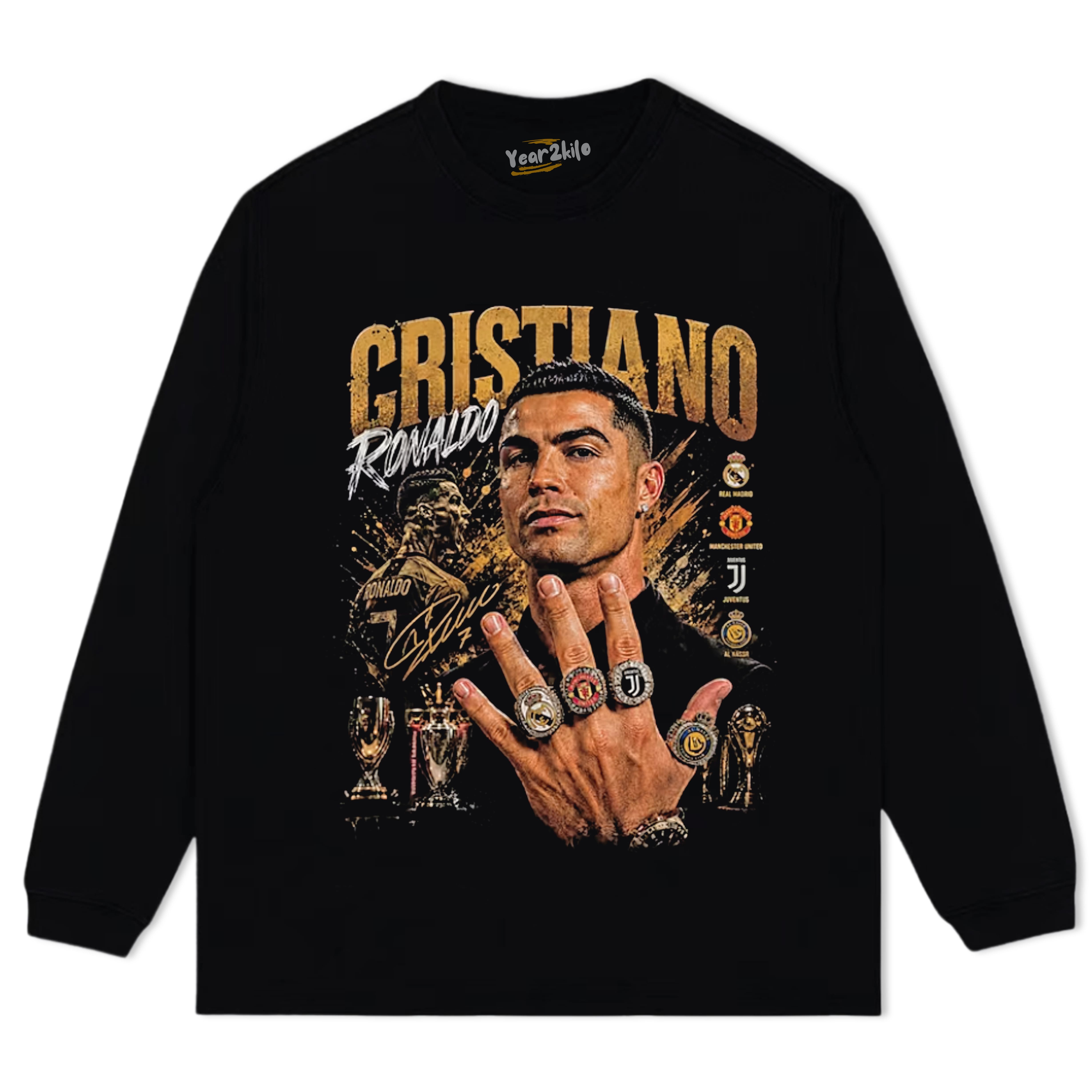 CR7 RONALDO LEGENDS NEVER FADE V2 TANK TOP & TEE & LONG SLEEVE & LAYERED LS & HOODIE